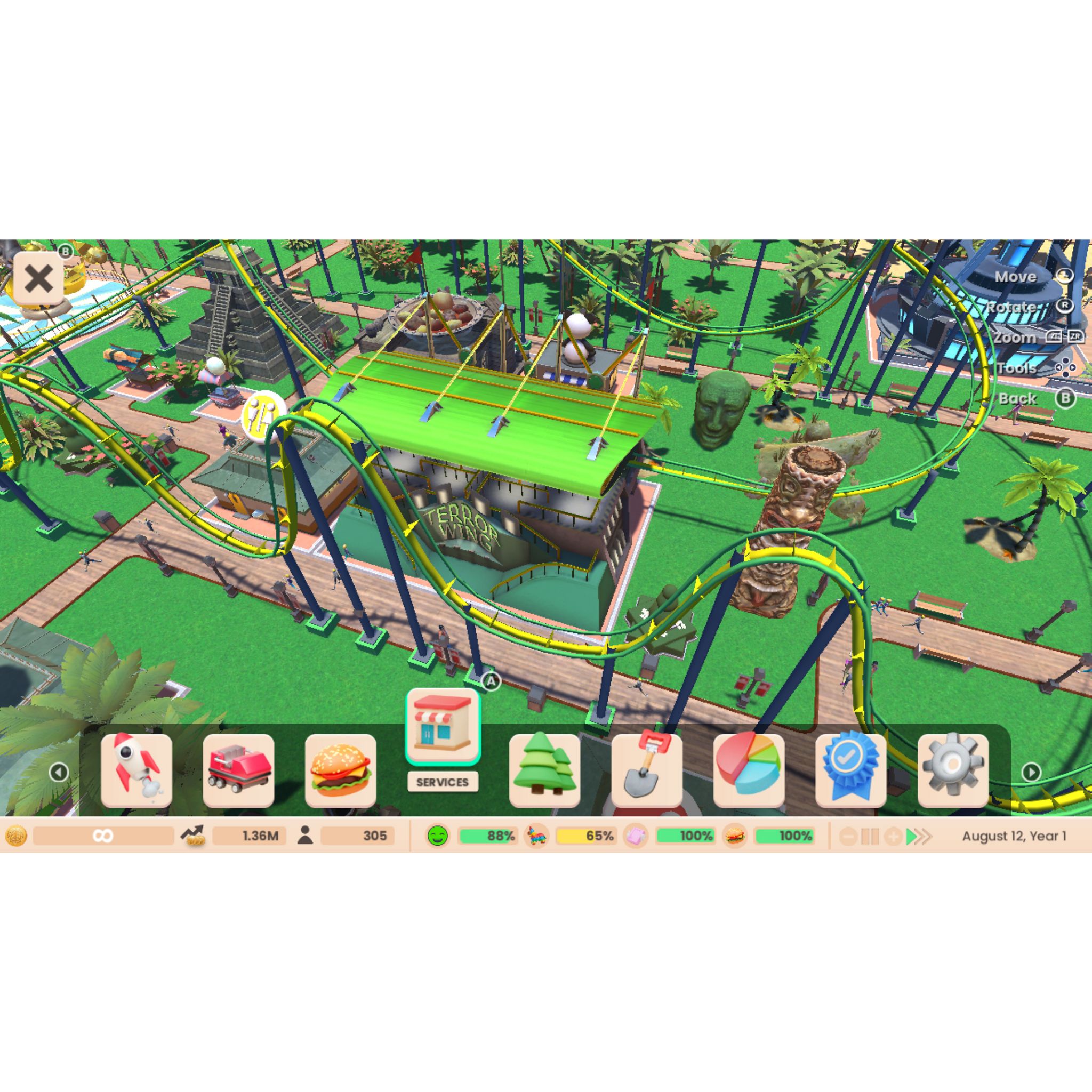 Voir la diapositive 5 : RollerCoaster Tycoon Adventures Deluxe PS5