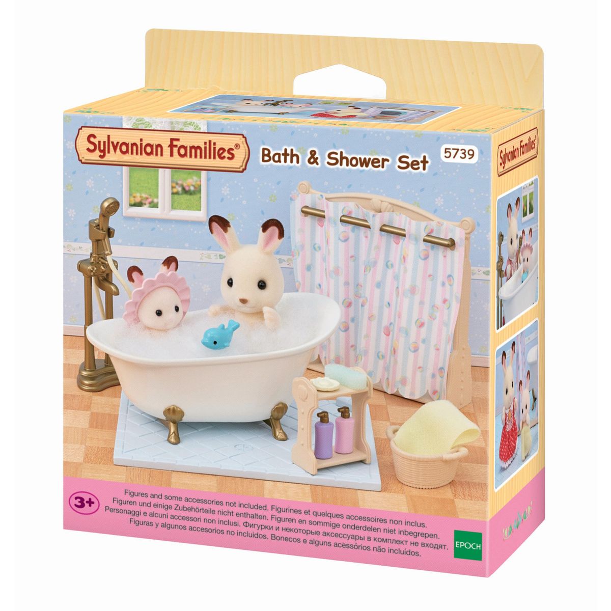 EPOCH D'ENFANCE Le Set Baignoire et Douche Sylvanian Families