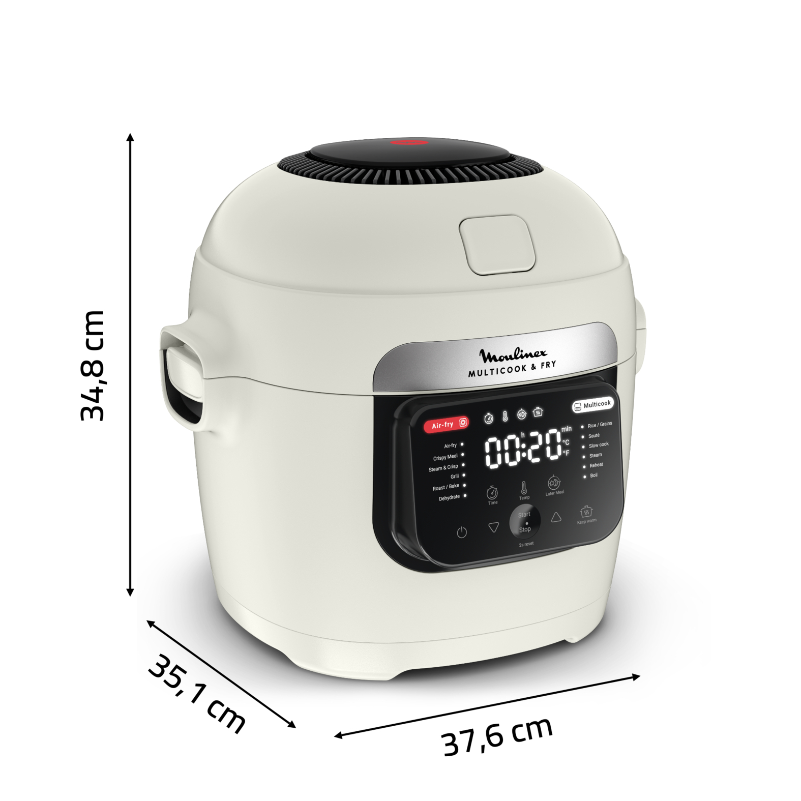 Voir la diapositive 2 : MOULINEX Multicuiseur + Air Fryer MZ7301FO - Beige