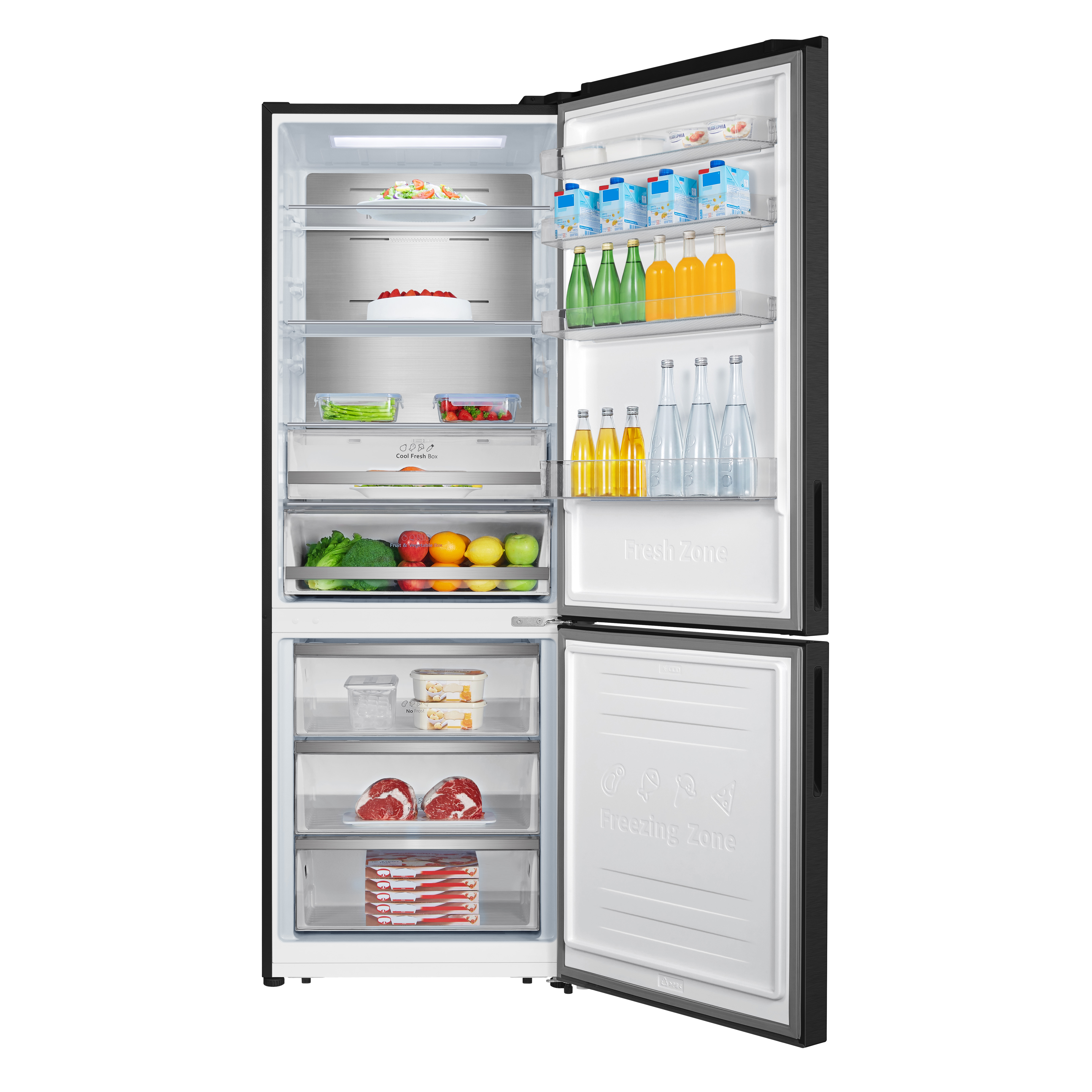 Voir la diapositive 3 : HISENSE Réfrigérateur combiné RB645N4BFE, 485 L, Froid ventilé No Frost, E