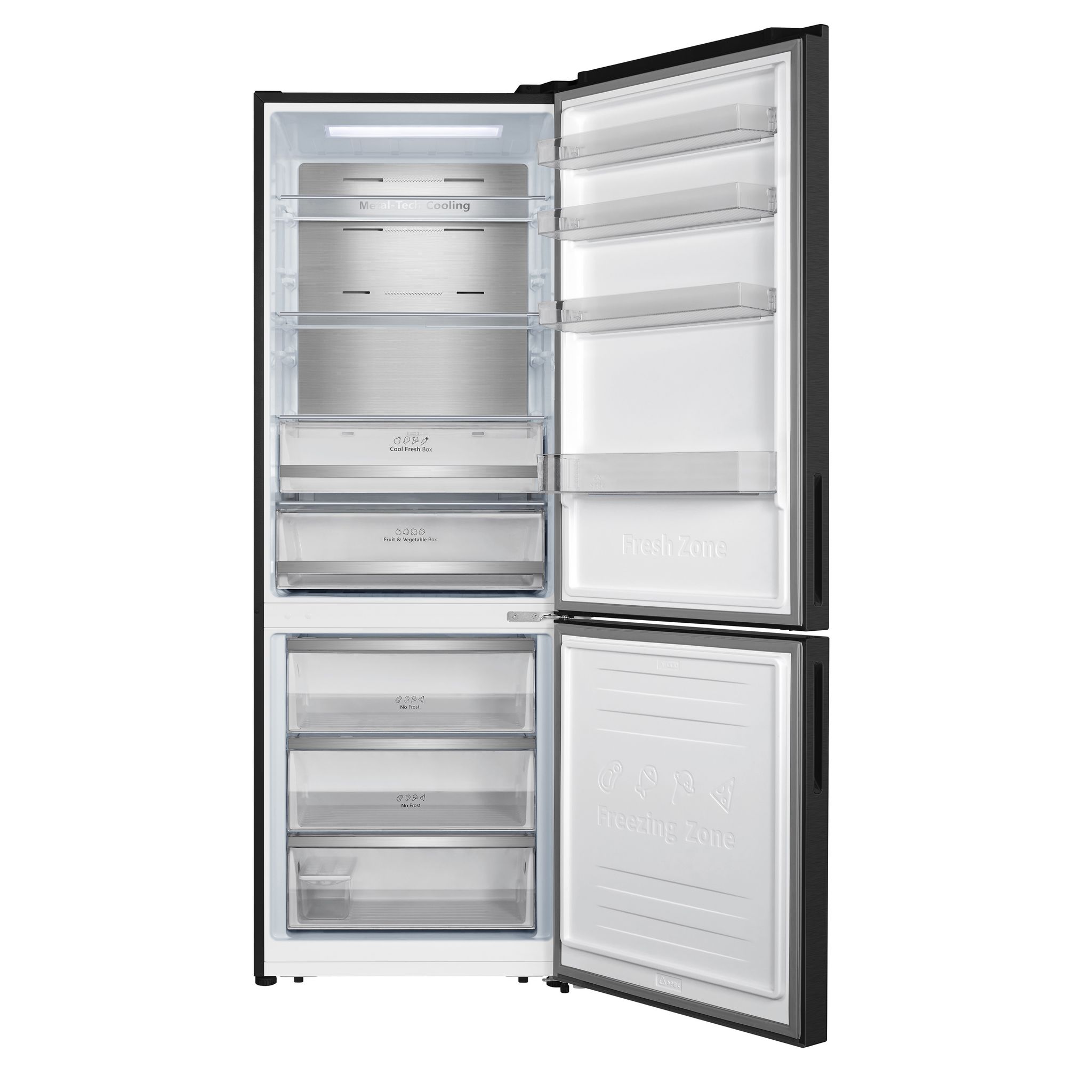 Voir la diapositive 4 : HISENSE Réfrigérateur combiné RB645N4BFE, 485 L, Froid ventilé No Frost, E