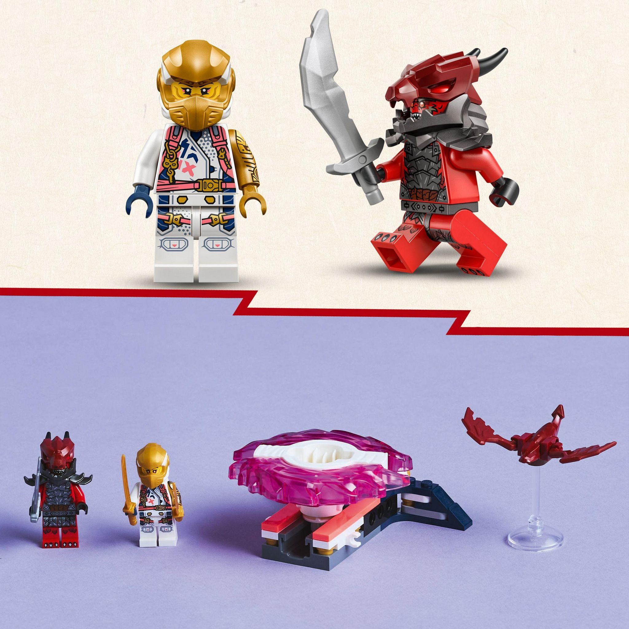 Voir la diapositive 5 : LEGO Ninjago 71824 - La Toupie Spinjitzu de Dragon de Sora