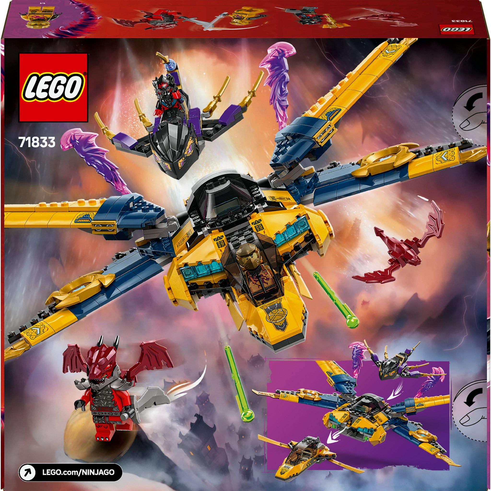 Voir la diapositive 3 : LEGO Ninjago 71833 - Le Super avion tempête de RAS de ARIN