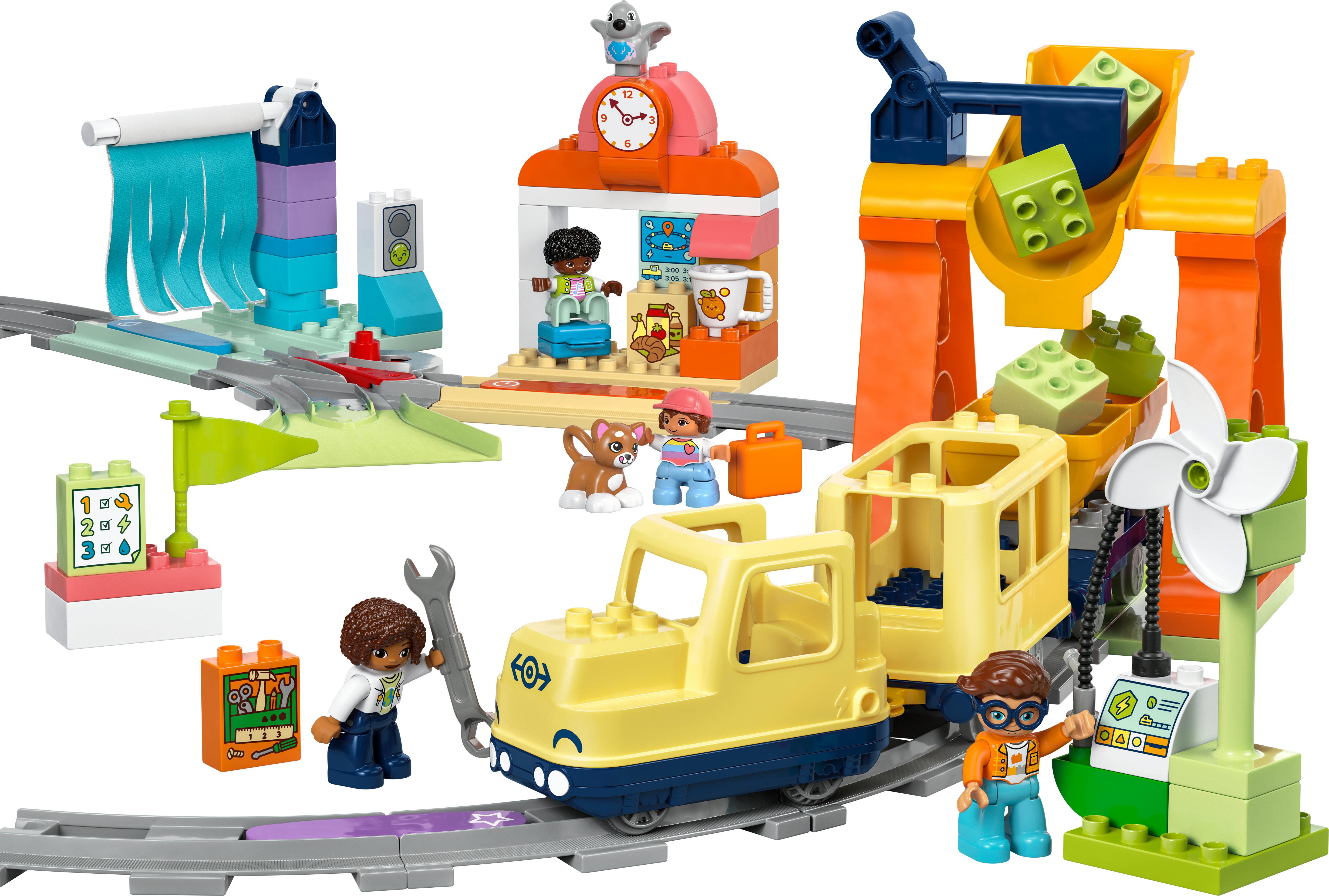 Voir la diapositive 2 : LEGO LEGO DUPLO Ma Ville 10428 Le Grand Train Communautaire Interactif - Jouet d’Éveil 3 ans