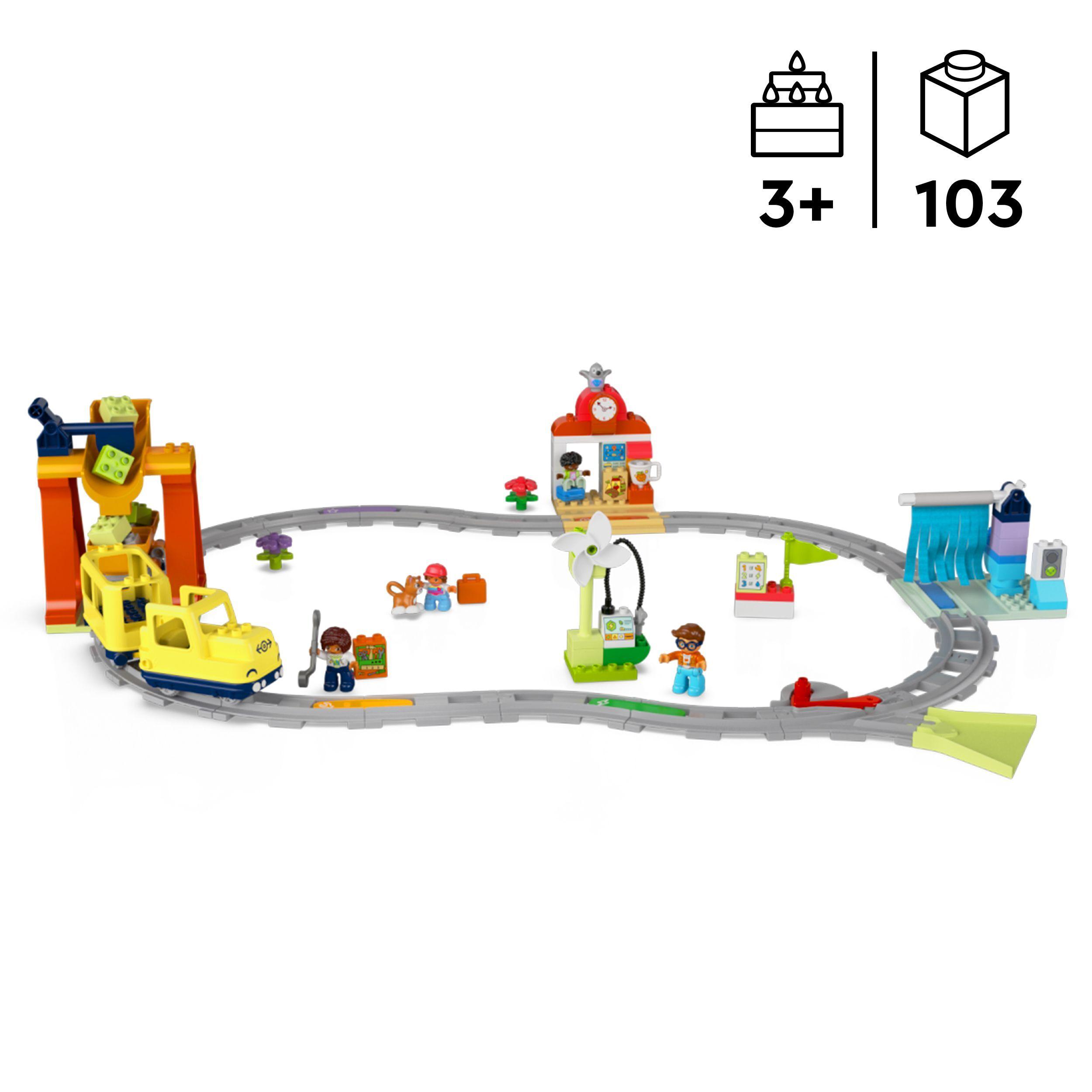 Voir la diapositive 3 : LEGO LEGO DUPLO Ma Ville 10428 Le Grand Train Communautaire Interactif - Jouet d’Éveil 3 ans