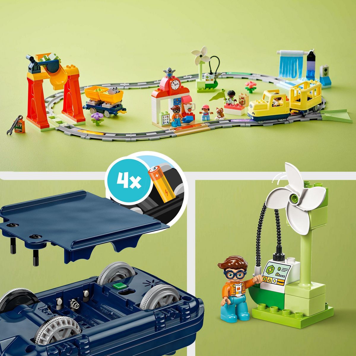 LEGO Duplo 10428 - Set d'Extension : Le Grand Train Communautaire Interactif