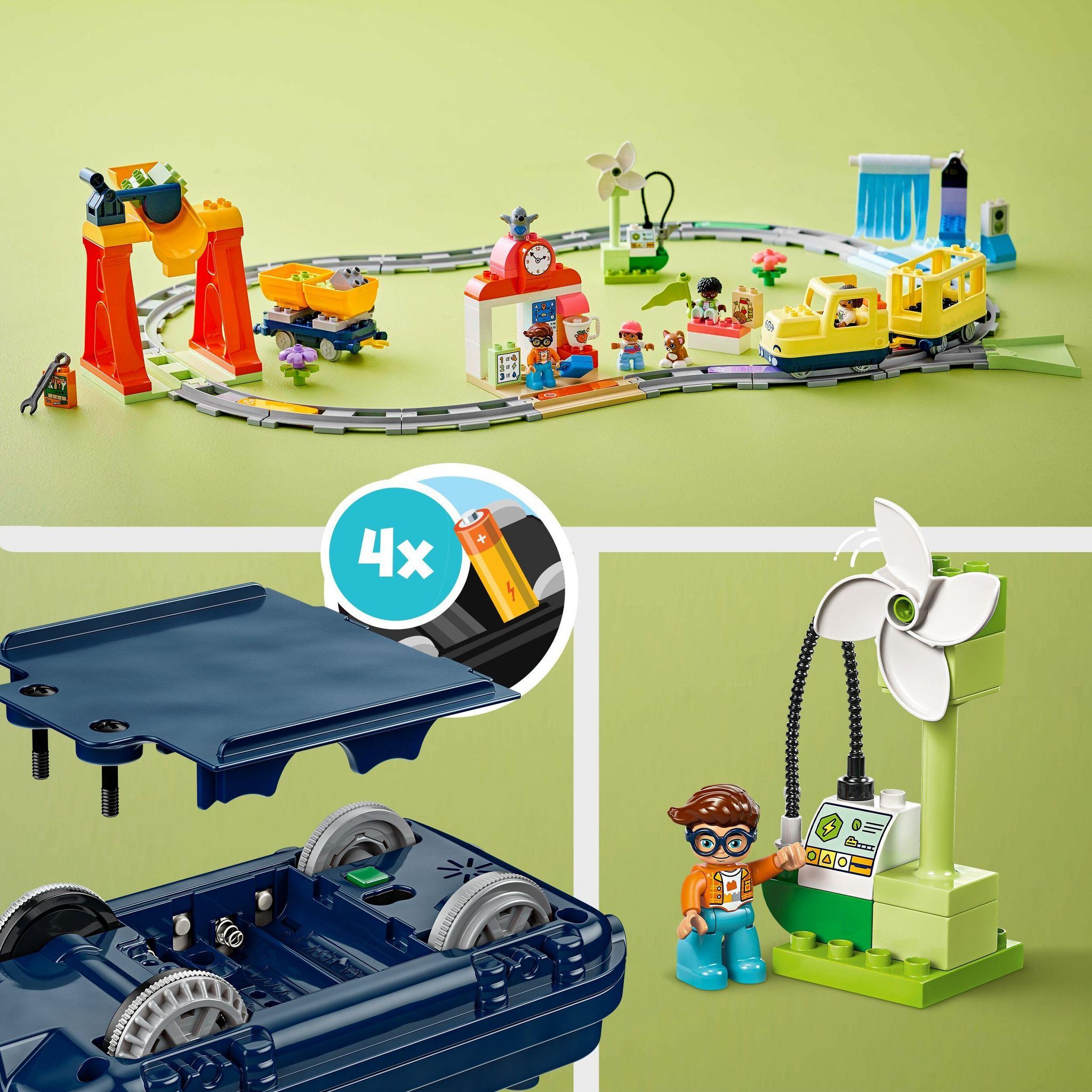 Voir la diapositive 4 : LEGO Duplo 10428 - Set d'Extension : Le Grand Train Communautaire Interactif