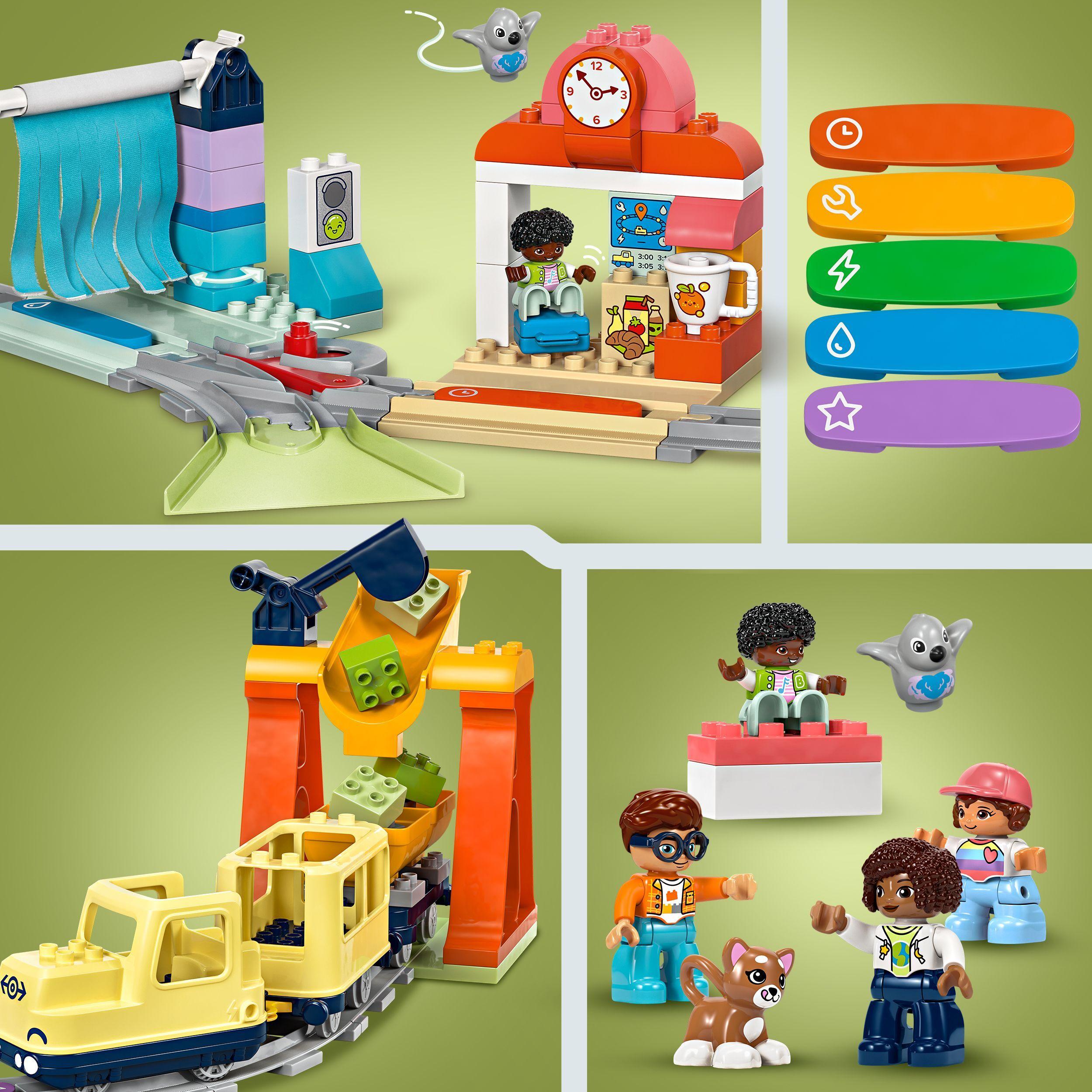 Voir la diapositive 5 : LEGO LEGO DUPLO Ma Ville 10428 Le Grand Train Communautaire Interactif - Jouet d’Éveil 3 ans