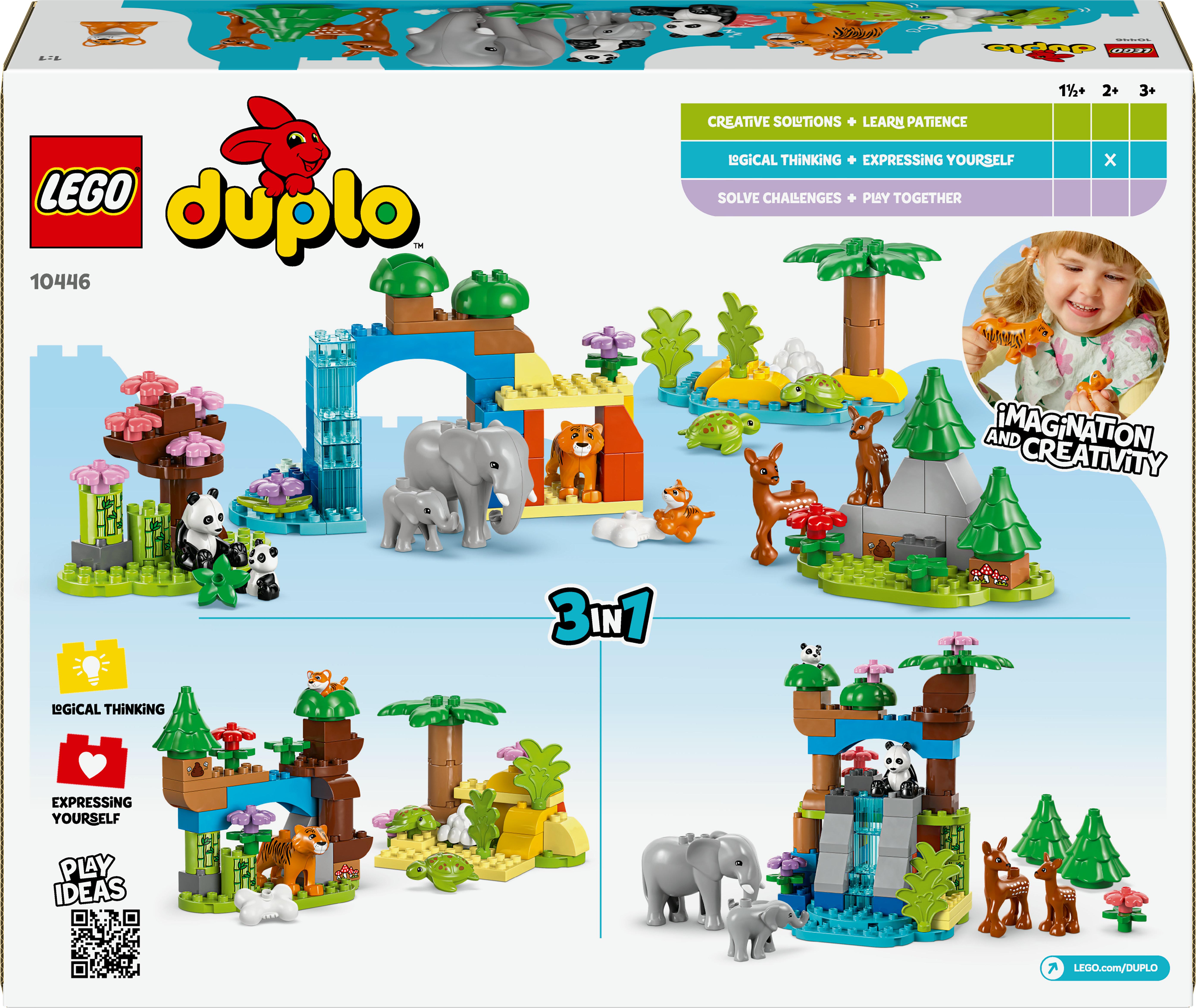 Voir la diapositive 8 : LEGO LEGO DUPLO Ma ville 10446 Familles d’Animaux Sauvages 3-en-1 - Jeux d’Éveil avec Animaux
