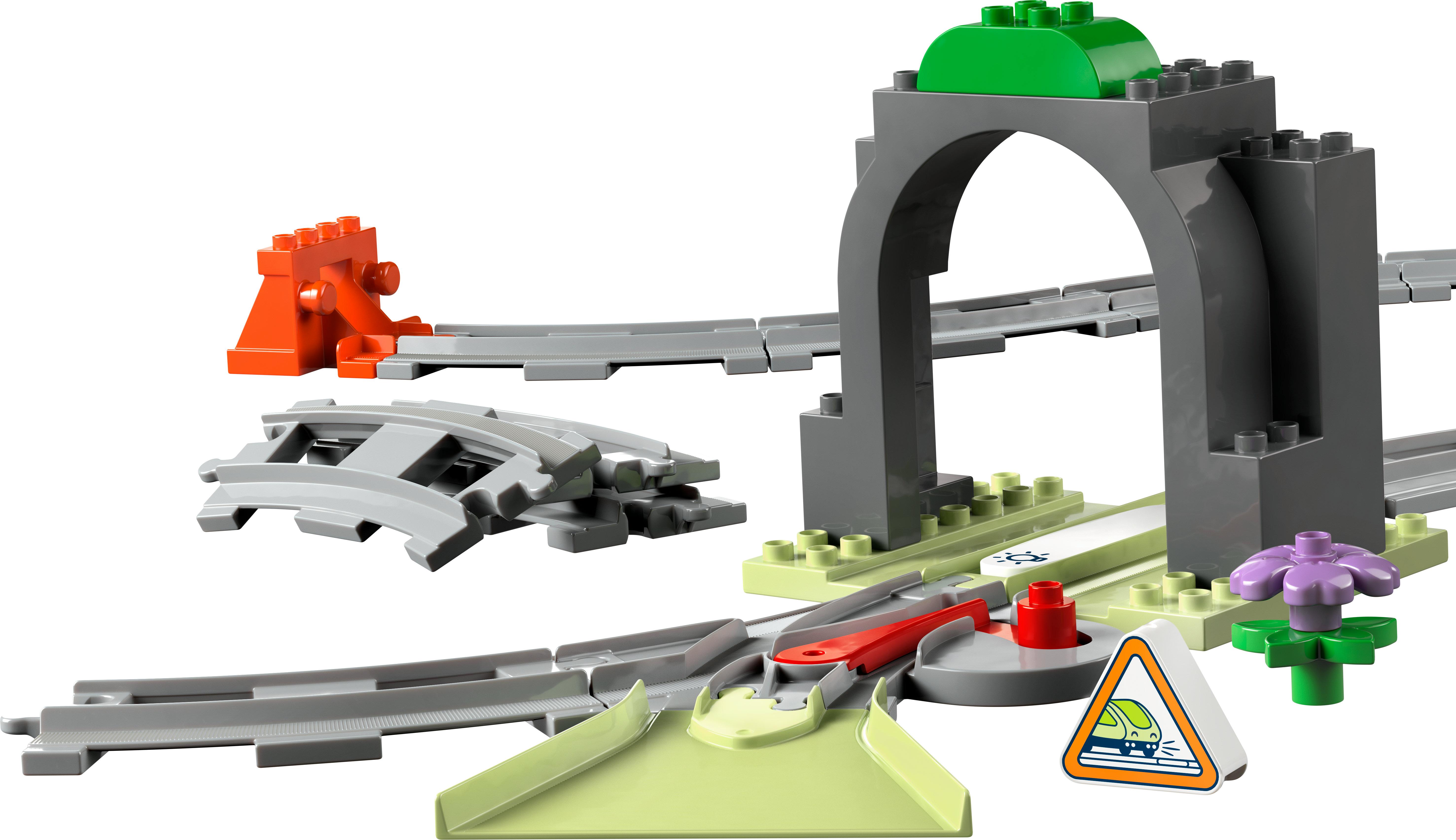 Voir la diapositive 2 : LEGO LEGO DUPLO Ma Ville 10425 Set d'Extension : Les Rails et le Tunnel du Train - Jouet Enfant
