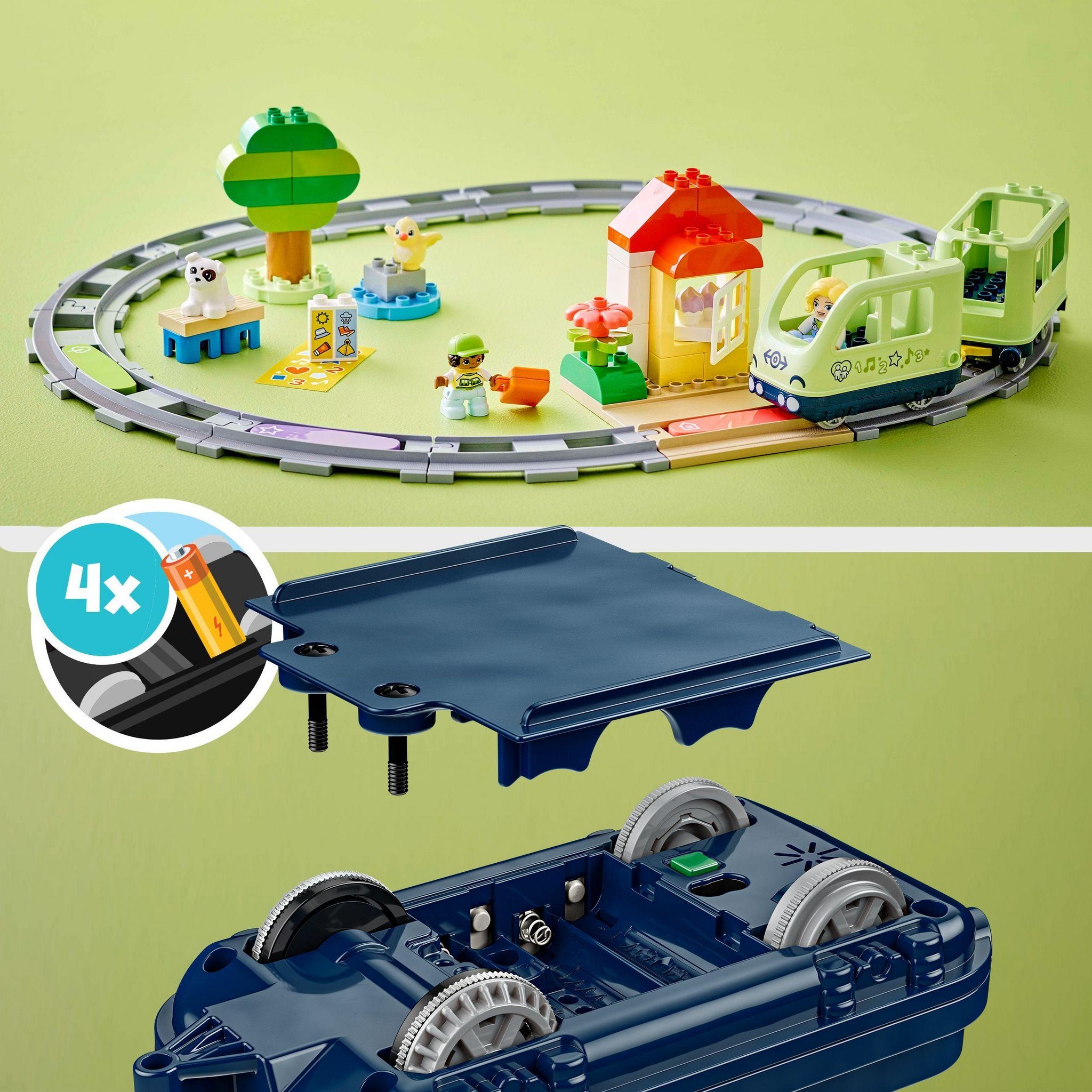 Voir la diapositive 4 : LEGO Duplo 10427 - Set d'Extension : Le Train d'Aventures Interactif