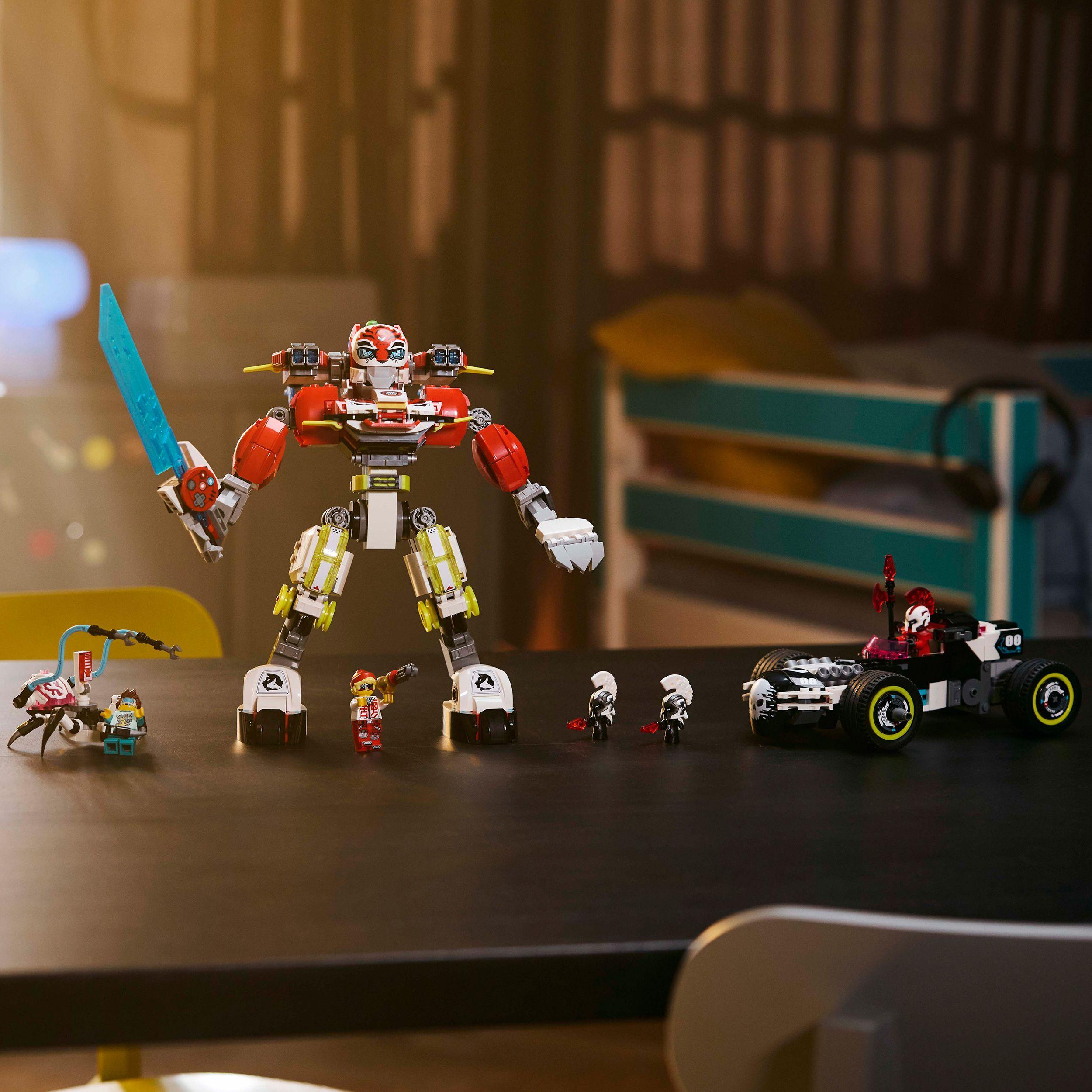 Voir la diapositive 6 : LEGO DREAMZzz 71497 - Robot-Tigre de Cooper et bolide de Zéro