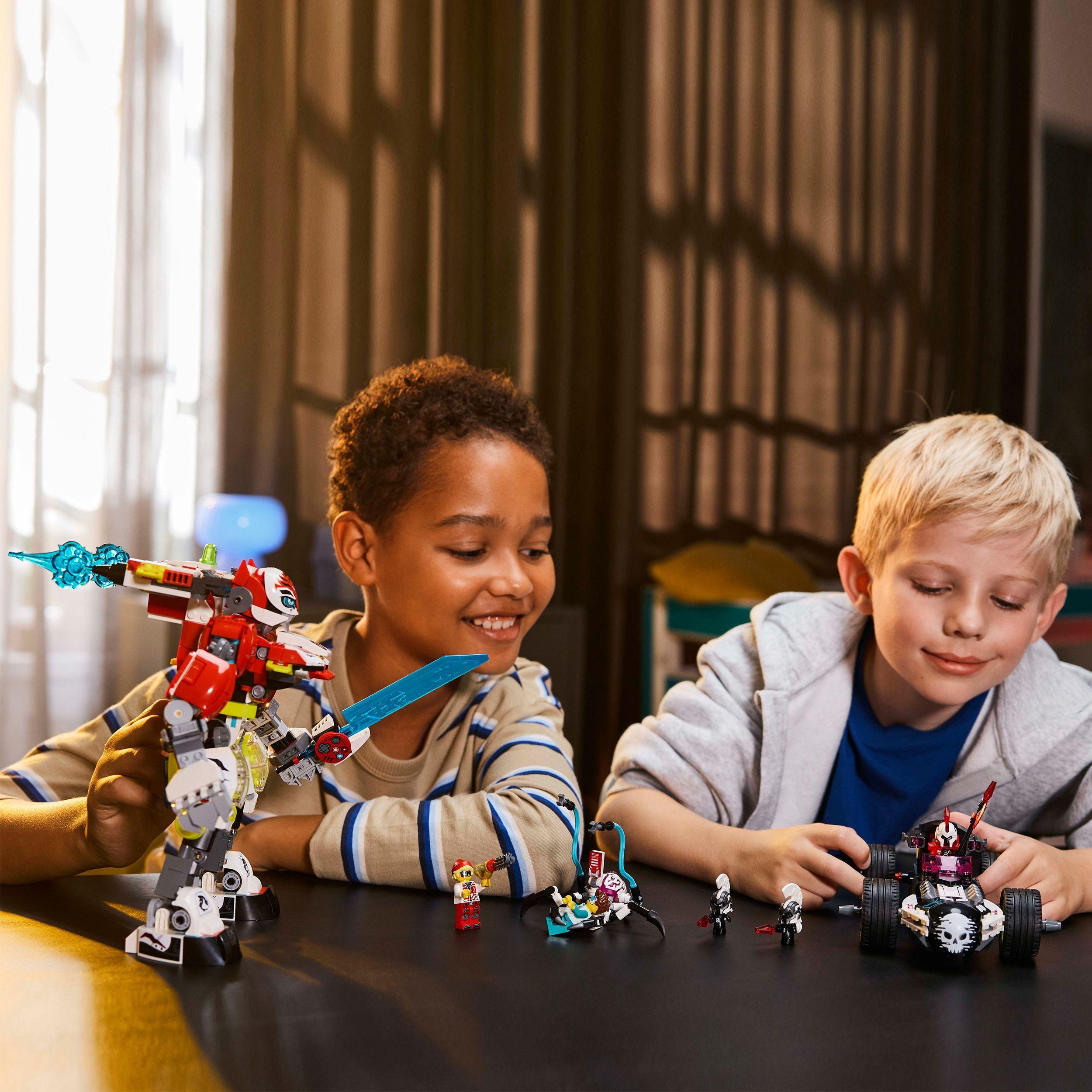 Voir la diapositive 7 : LEGO DREAMZzz 71497 - Robot-Tigre de Cooper et bolide de Zéro