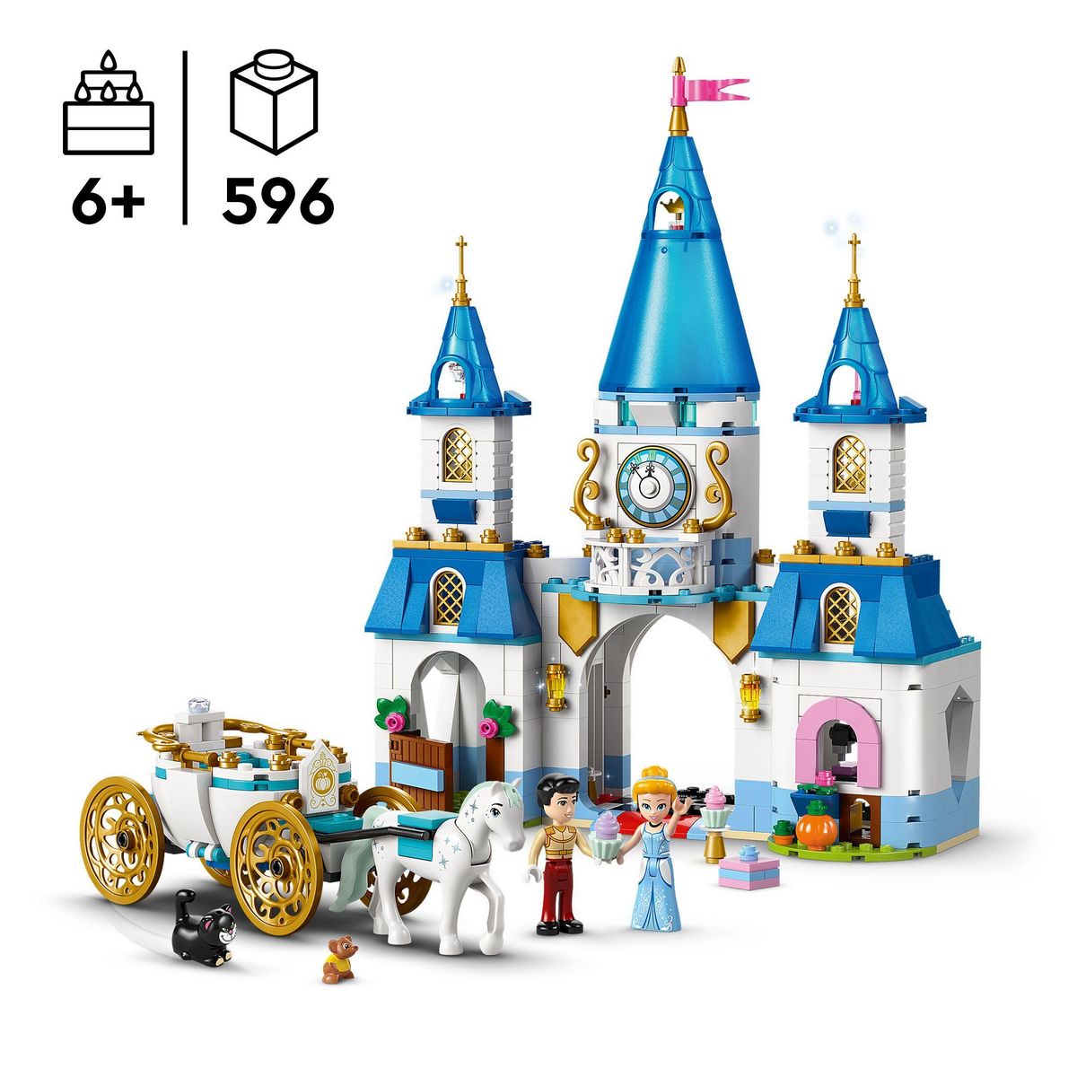 LEGO Disney 43275 - Le château de Cendrillon et la calèche