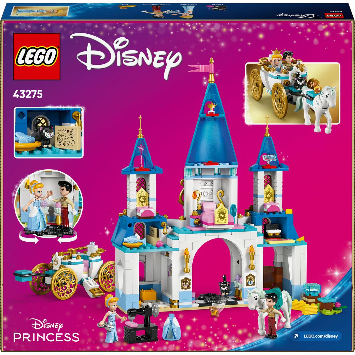 LEGO Disney 43275 - Le château de Cendrillon et la calèche