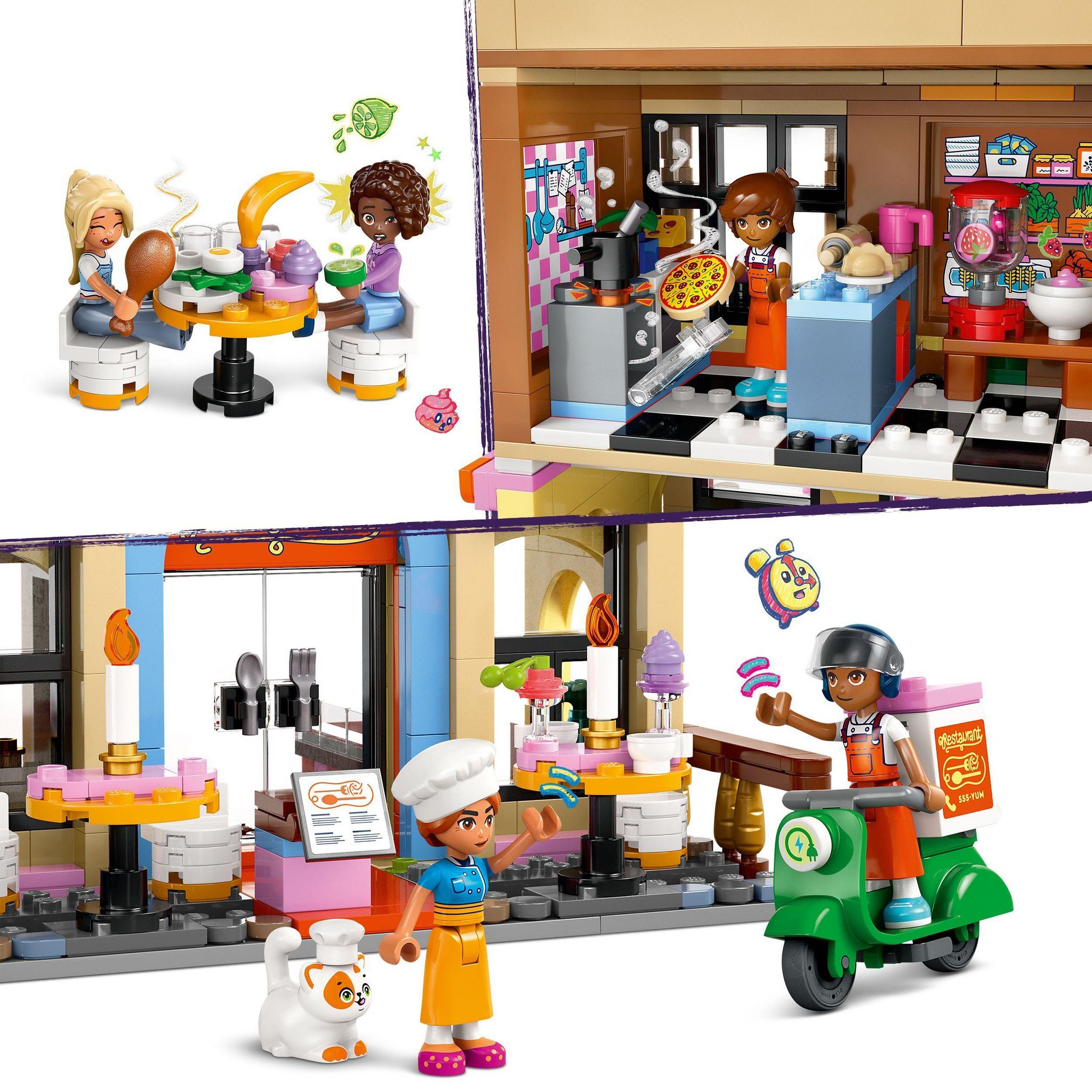 Voir la diapositive 5 : LEGO Friends 42655 - Le Restaurant et école du Cuisine