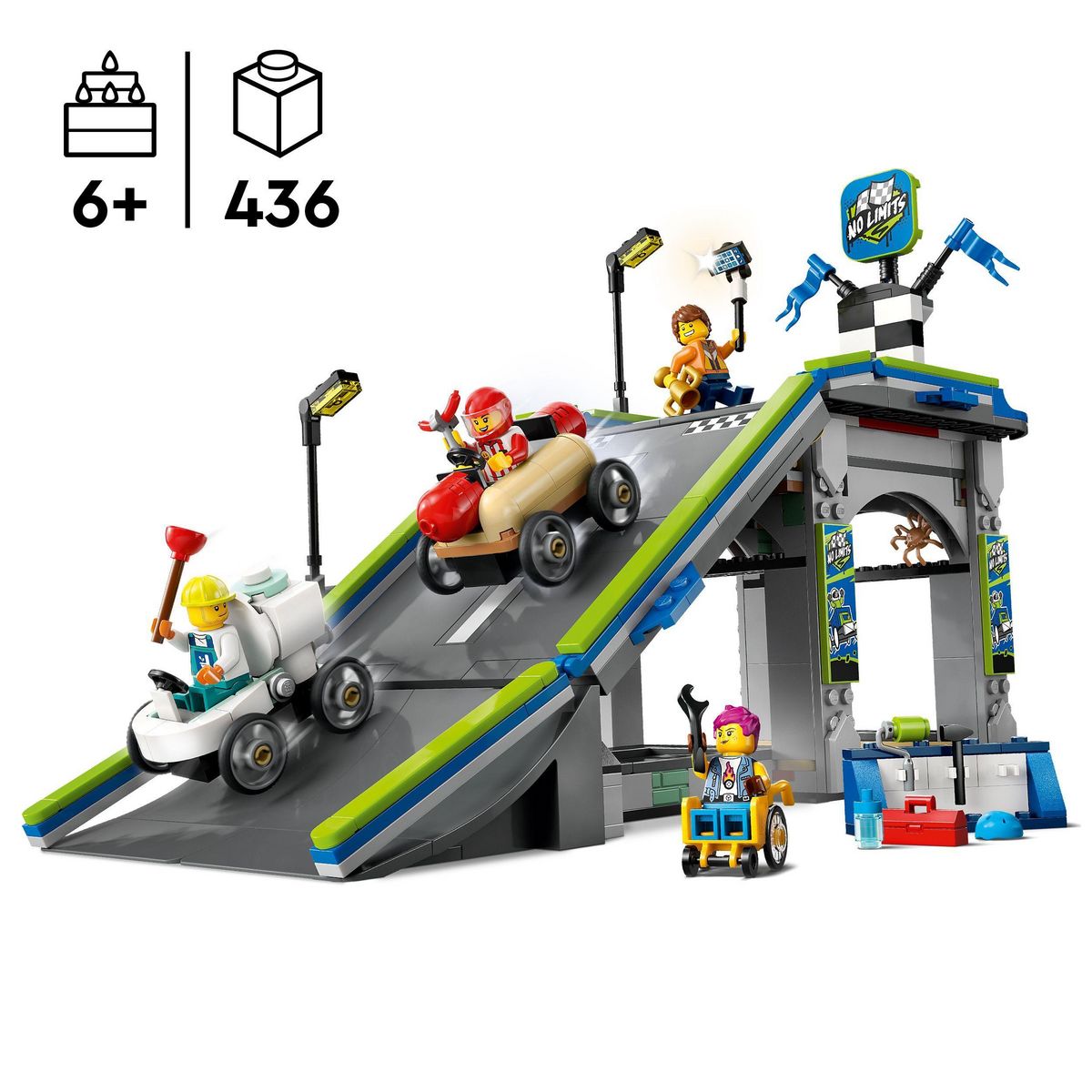 LEGO City 60459 -Zéro limite : Rampe pour bolides de course