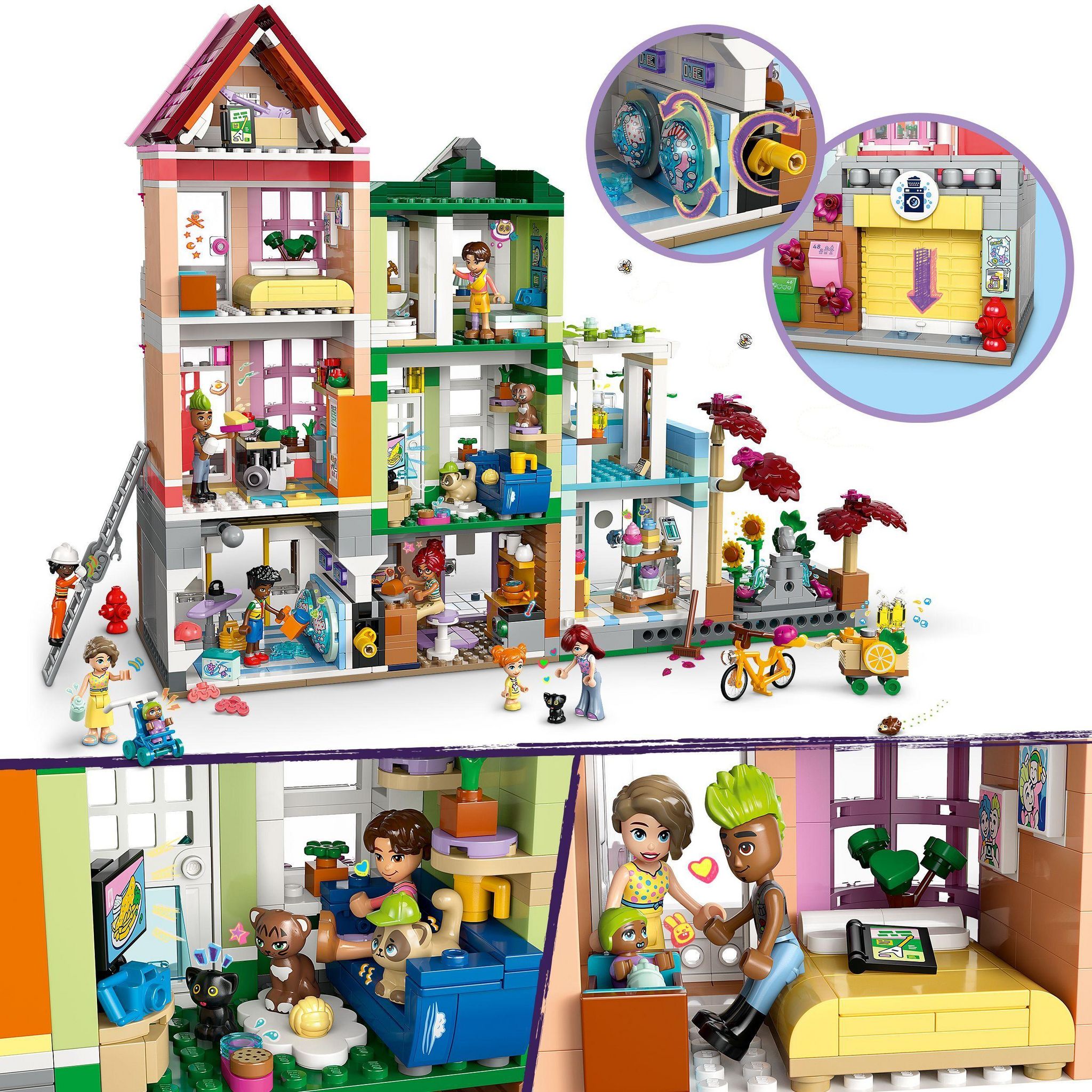 Voir la diapositive 4 : LEGO Friends 42670 - Les Appartements et Boutiques de HeartLake City