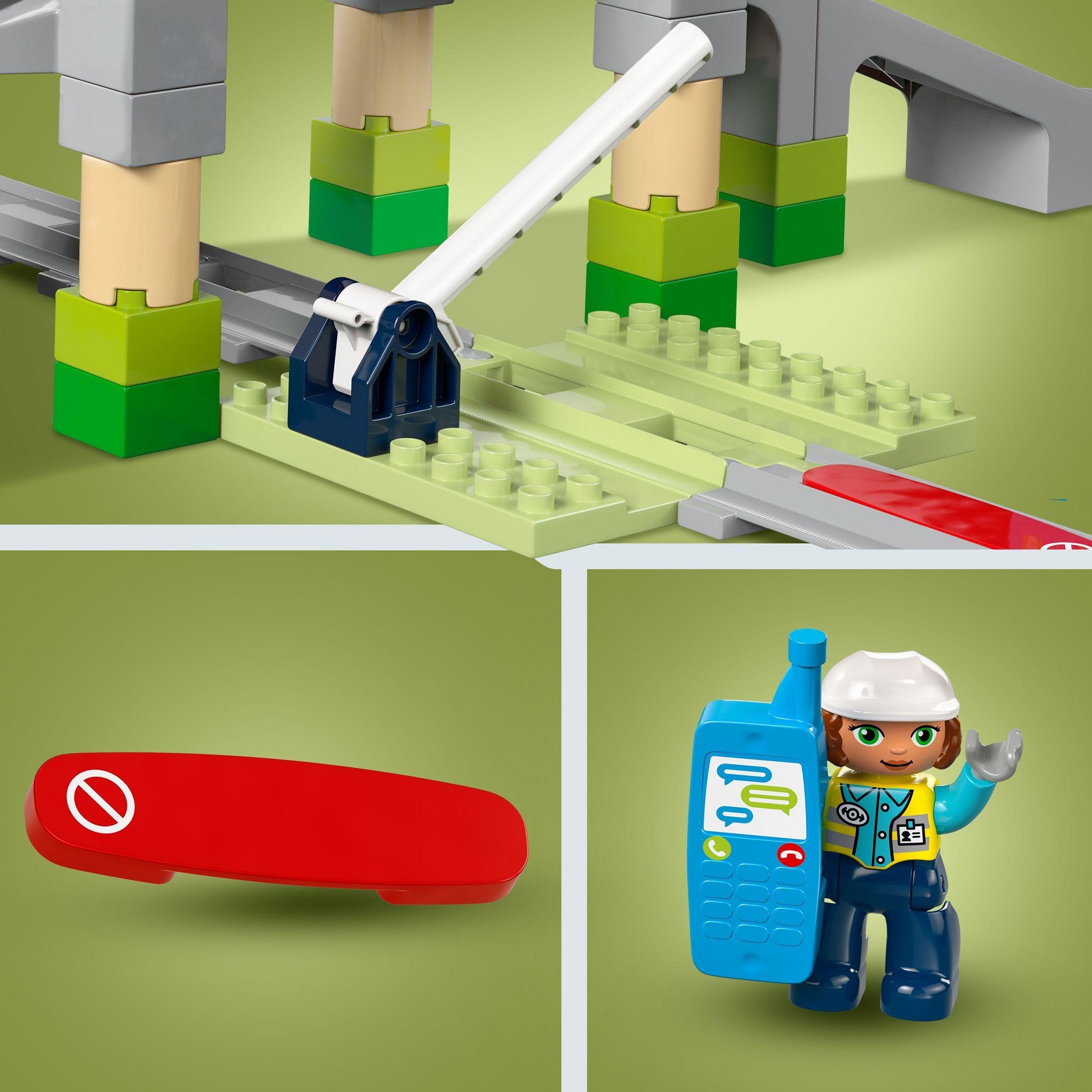 Voir la diapositive 5 : LEGO Duplo 10426 - Set d'Extension : Rails et Pont du Train