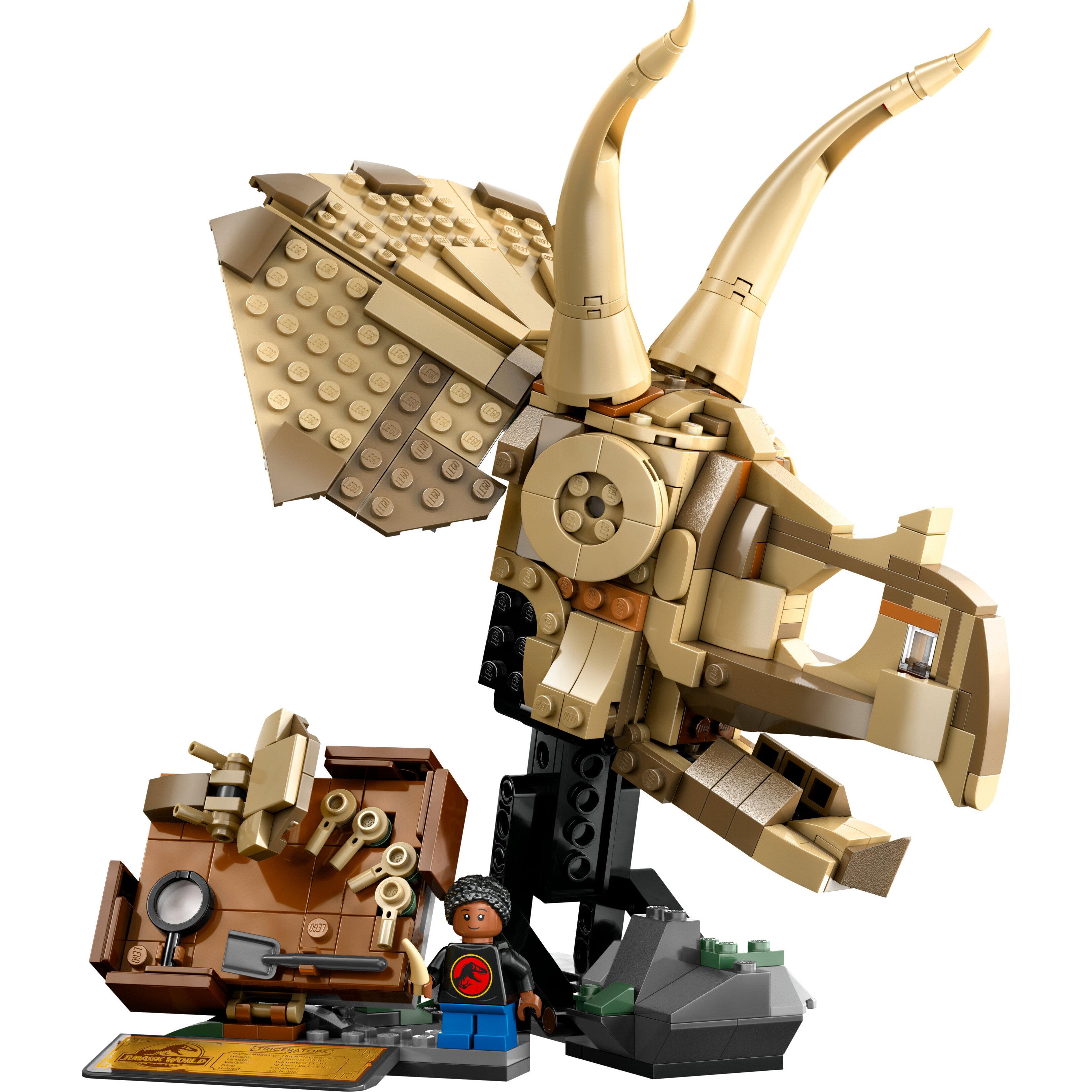 Voir la diapositive 2 : LEGO Jurassic World 76969 Les fossiles de dinosaures : le crâne du tricératops - Jeu 9 ans