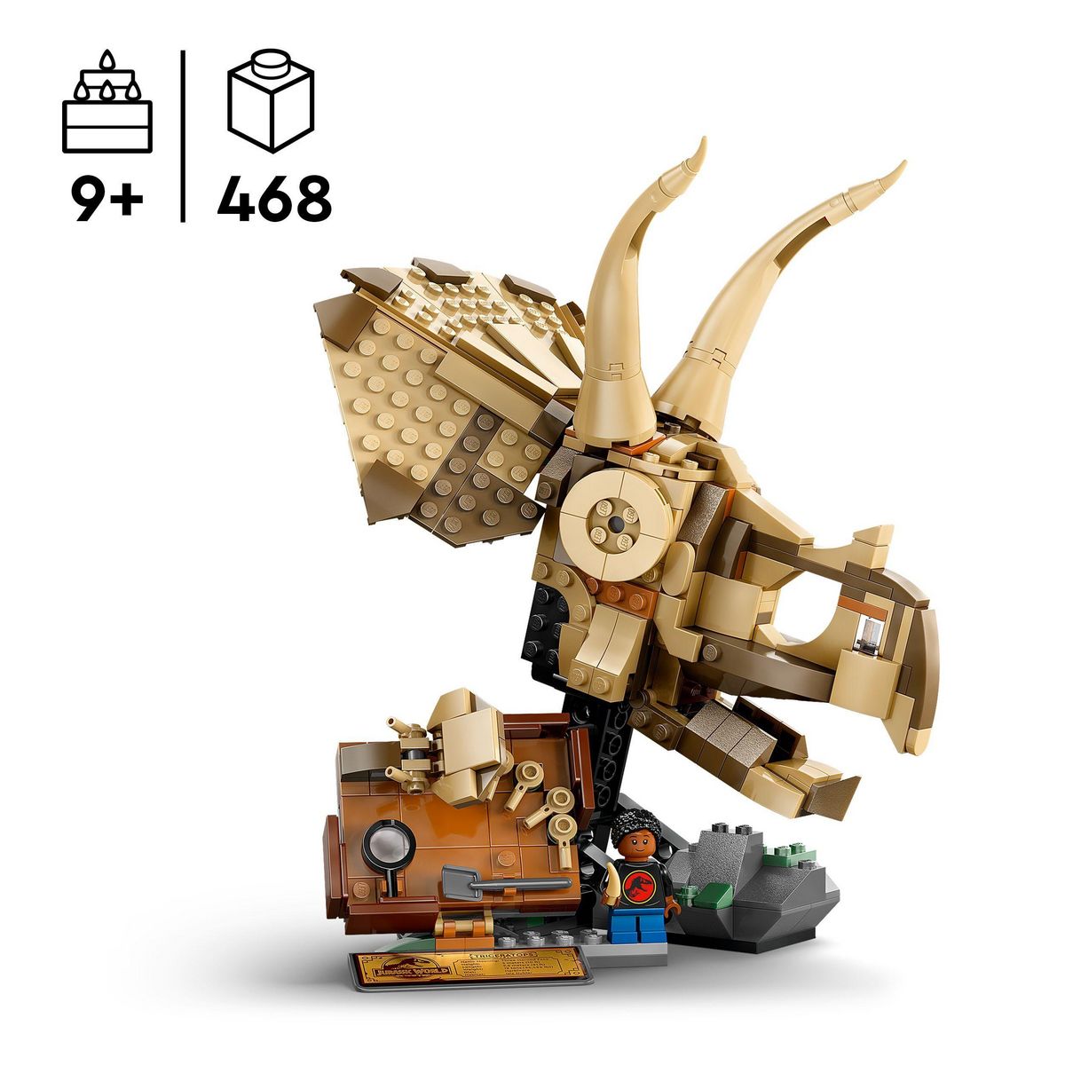 LEGO Jurassic World 76969 - Fossile de Dinosaure - Le crâne de Triceratops