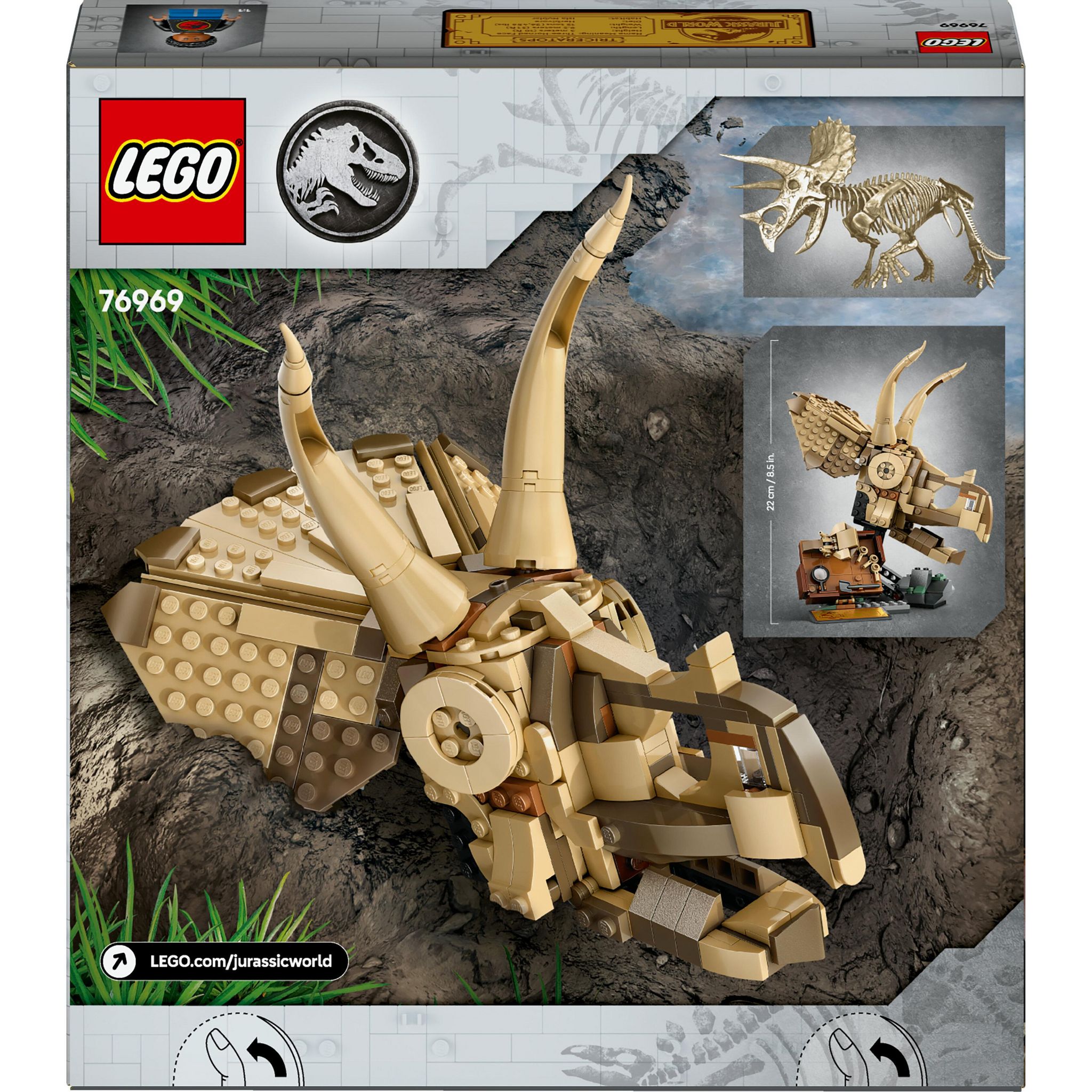 Voir la diapositive 8 : LEGO Jurassic World 76969 - Fossile de Dinosaure - Le crâne de Triceratops