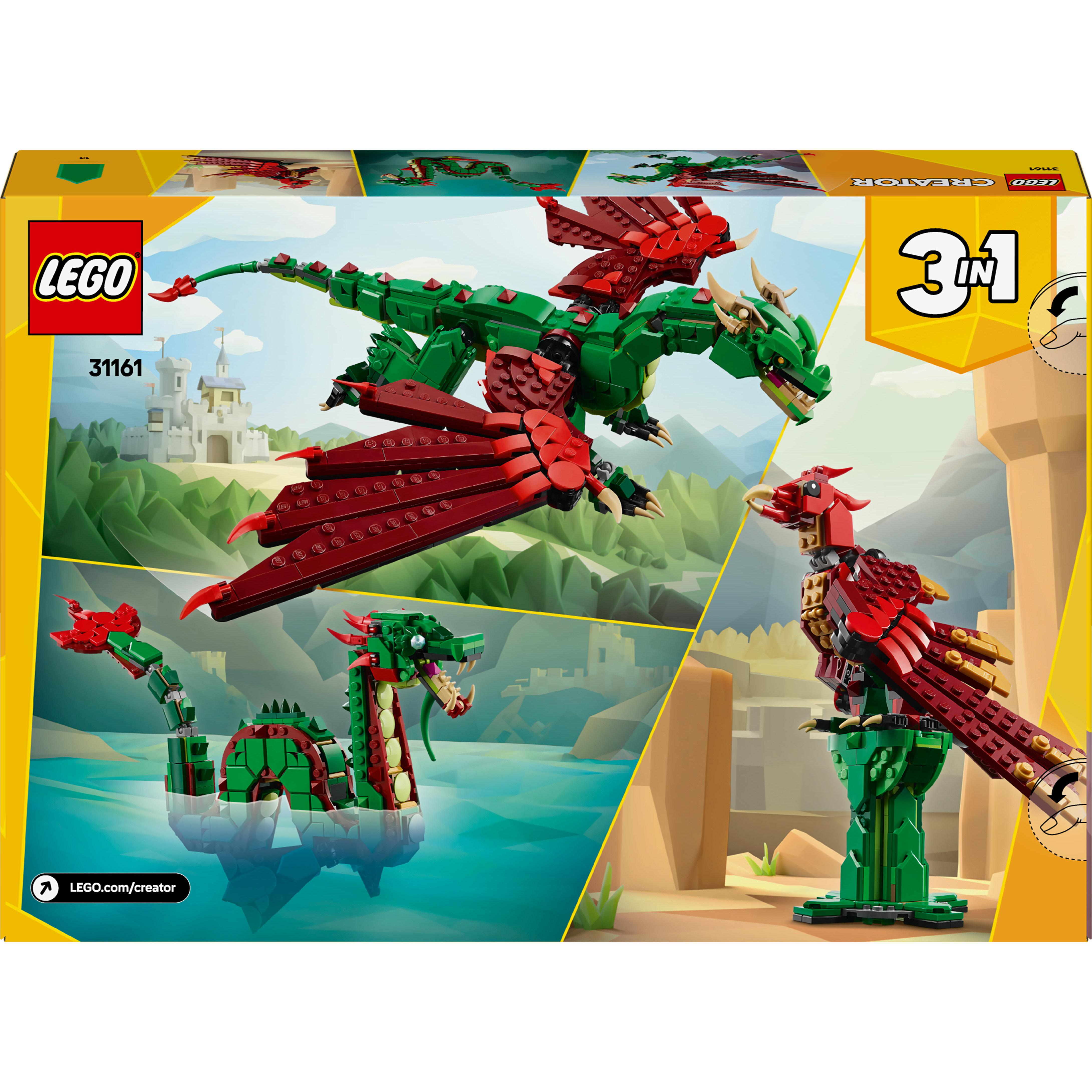 Voir la diapositive 7 : LEGO LEGO Creator 31161 3-en-1 Le dragon médiéval - Jeu de construction pour garçon dès 9 ans
