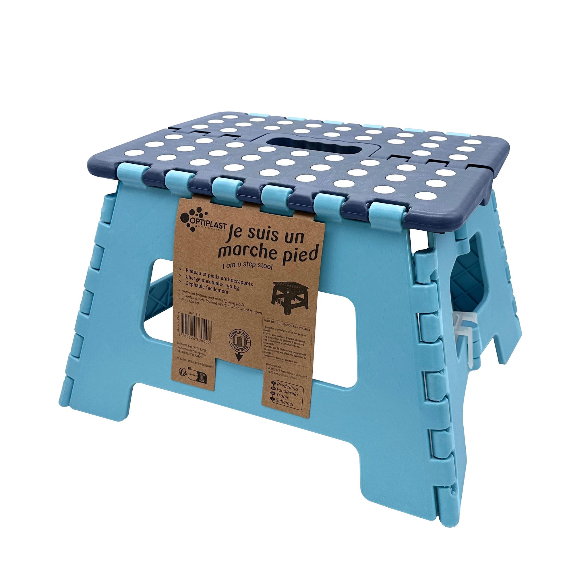 VIGAR Marche-pied uni 22 cm bleu/gis