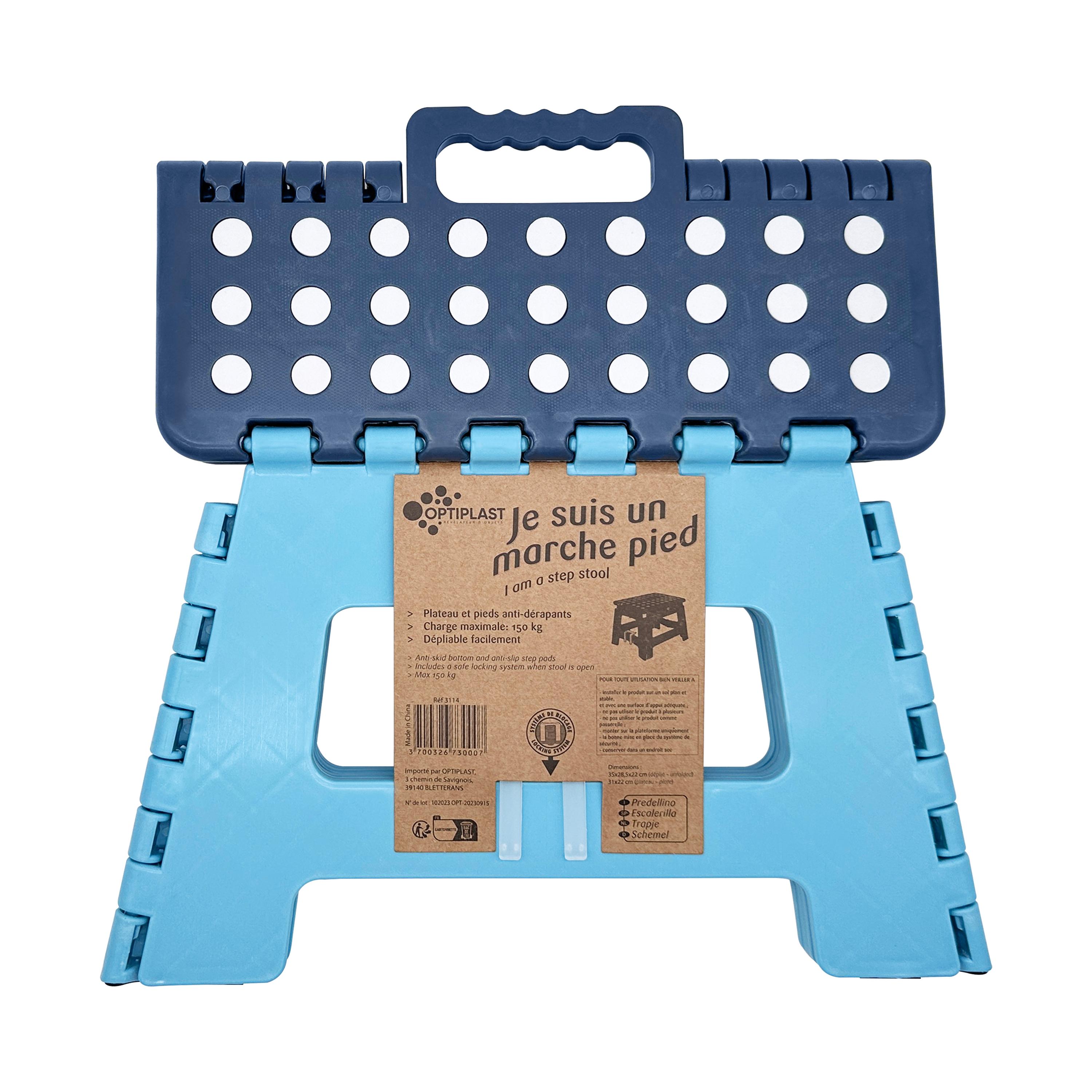 Voir la diapositive 2 : VIGAR Marche-pied uni 22 cm bleu/gis