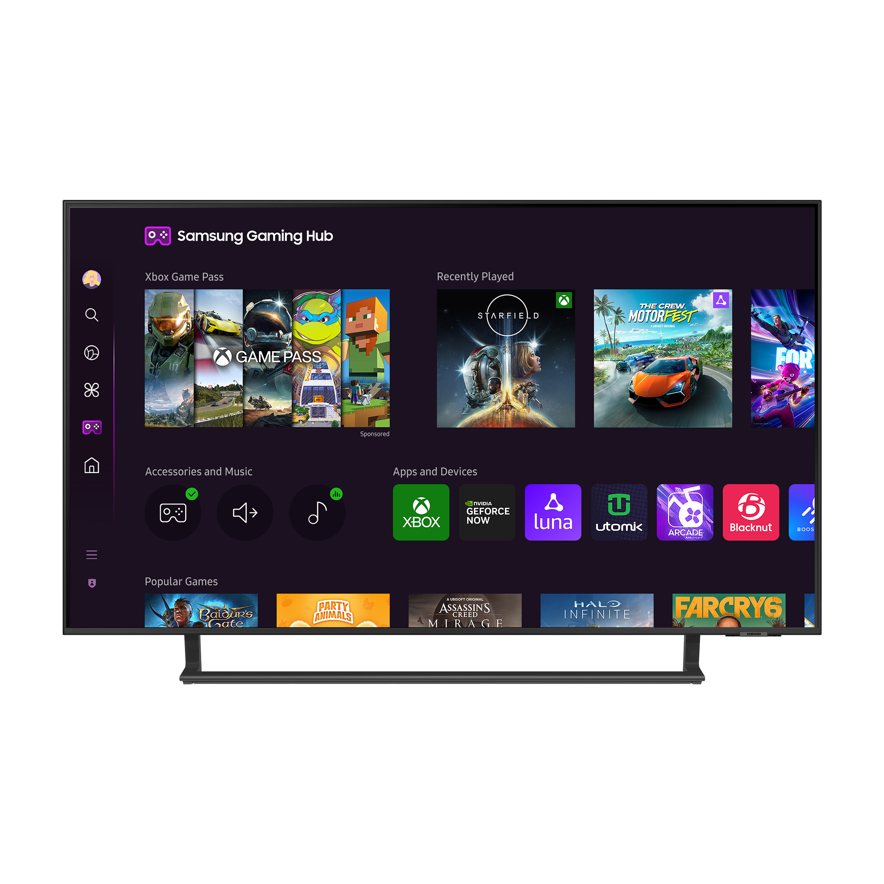 Voir la diapositive 2 : SAMSUNG TV Crystal UHD TU50DU8505