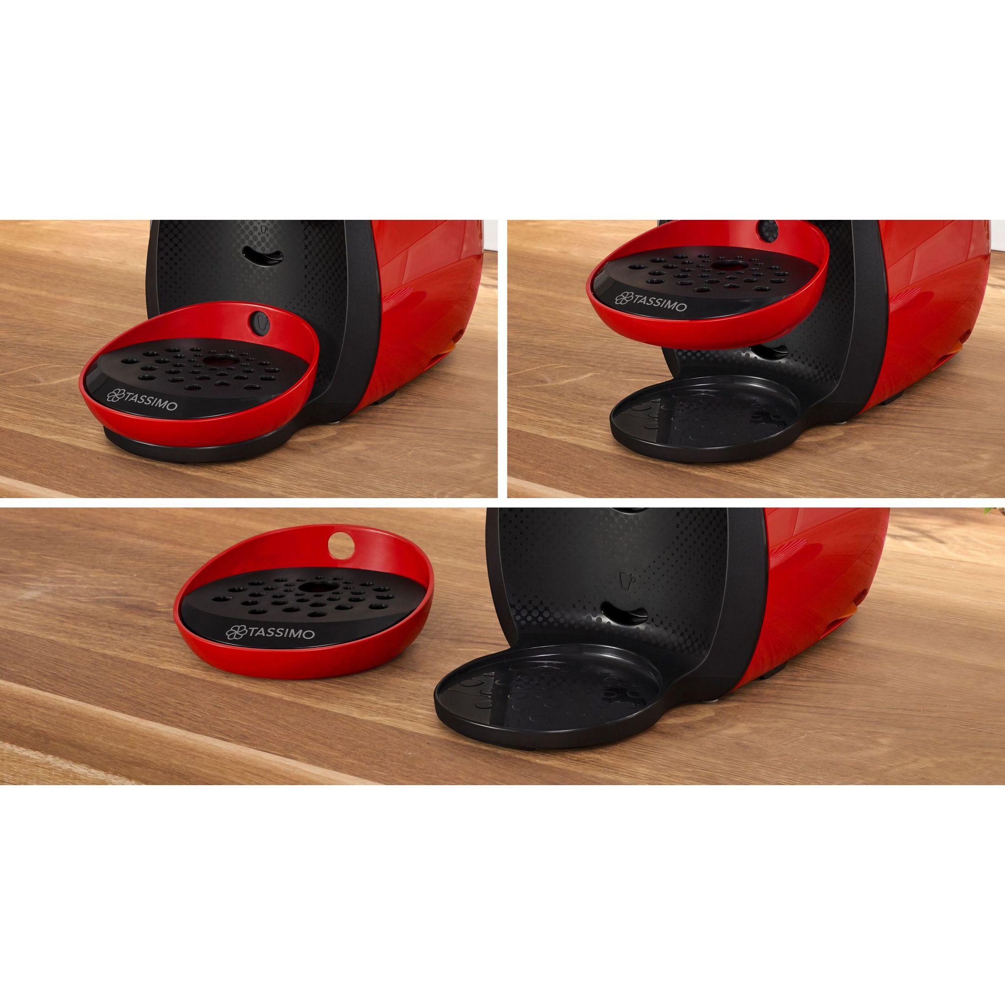 Voir la diapositive 6 : BOSCH Machine à café multi-boissons Tassimo TAS103E - Rouge et noir