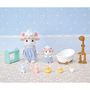 Voir la diapositive 6 : EPOCH D'ENFANCE Figurine Le bain des frères souris Marshmallow Sylvanian Families