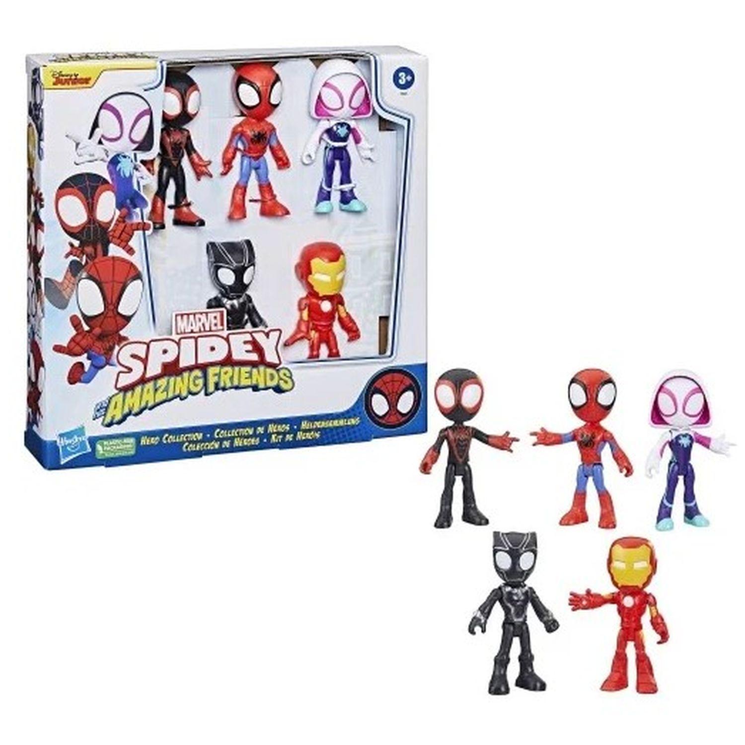 Voir la diapositive 2 : HASBRO Coffret figurines Spidey and His Amazing Friends Collection de Héros x5