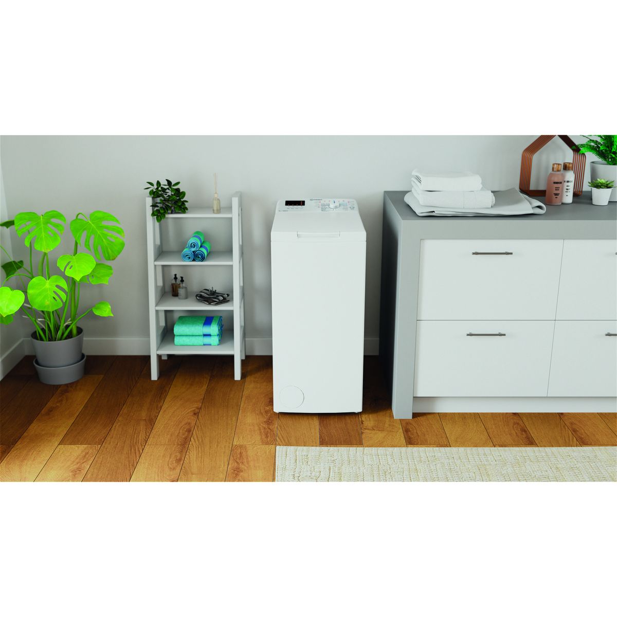 INDESIT Lave linge top BTW50400FR, 5 kg, 1000 T/min, C