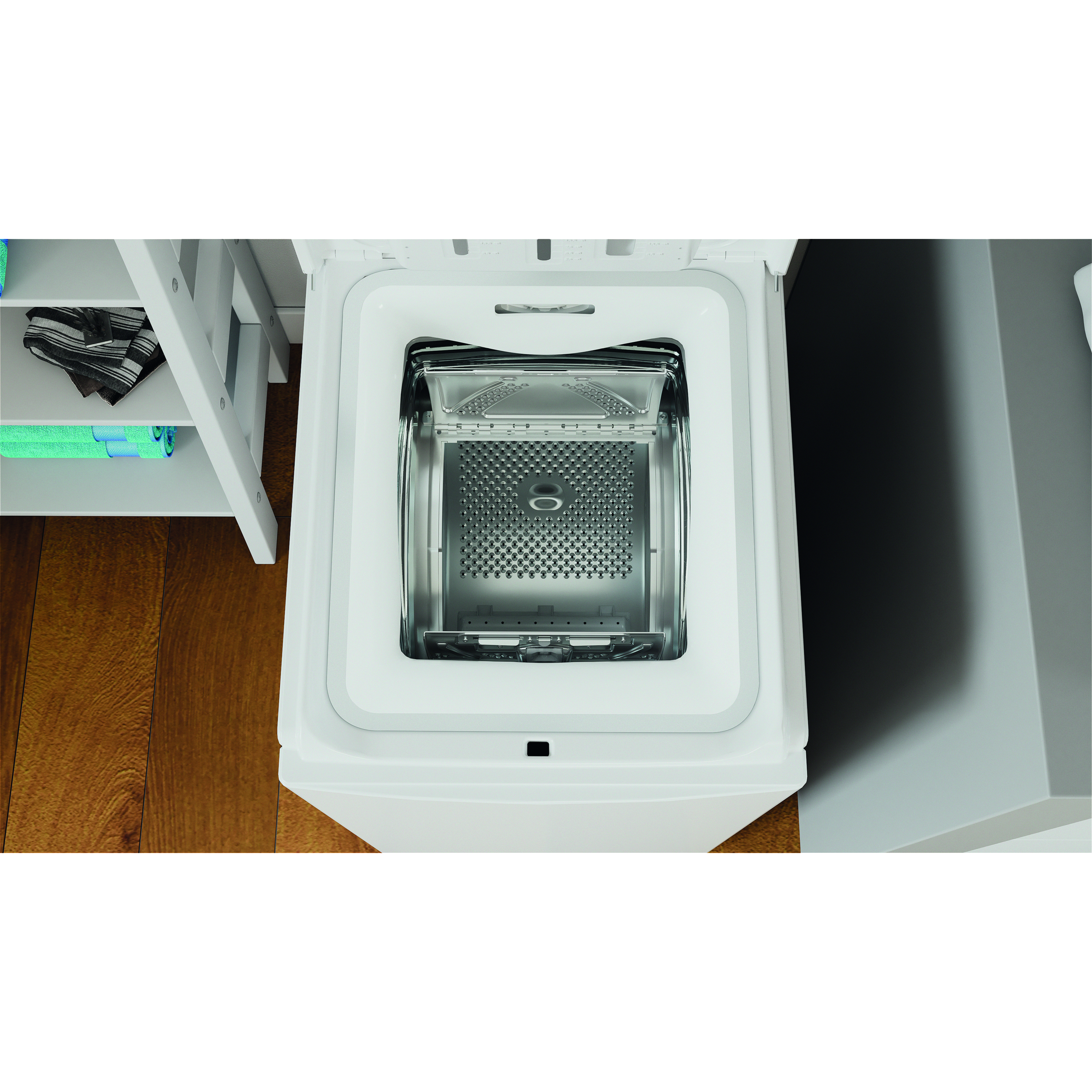 Voir la diapositive 6 : INDESIT Lave linge top BTW50400FR, 5 kg, 1000 T/min, C