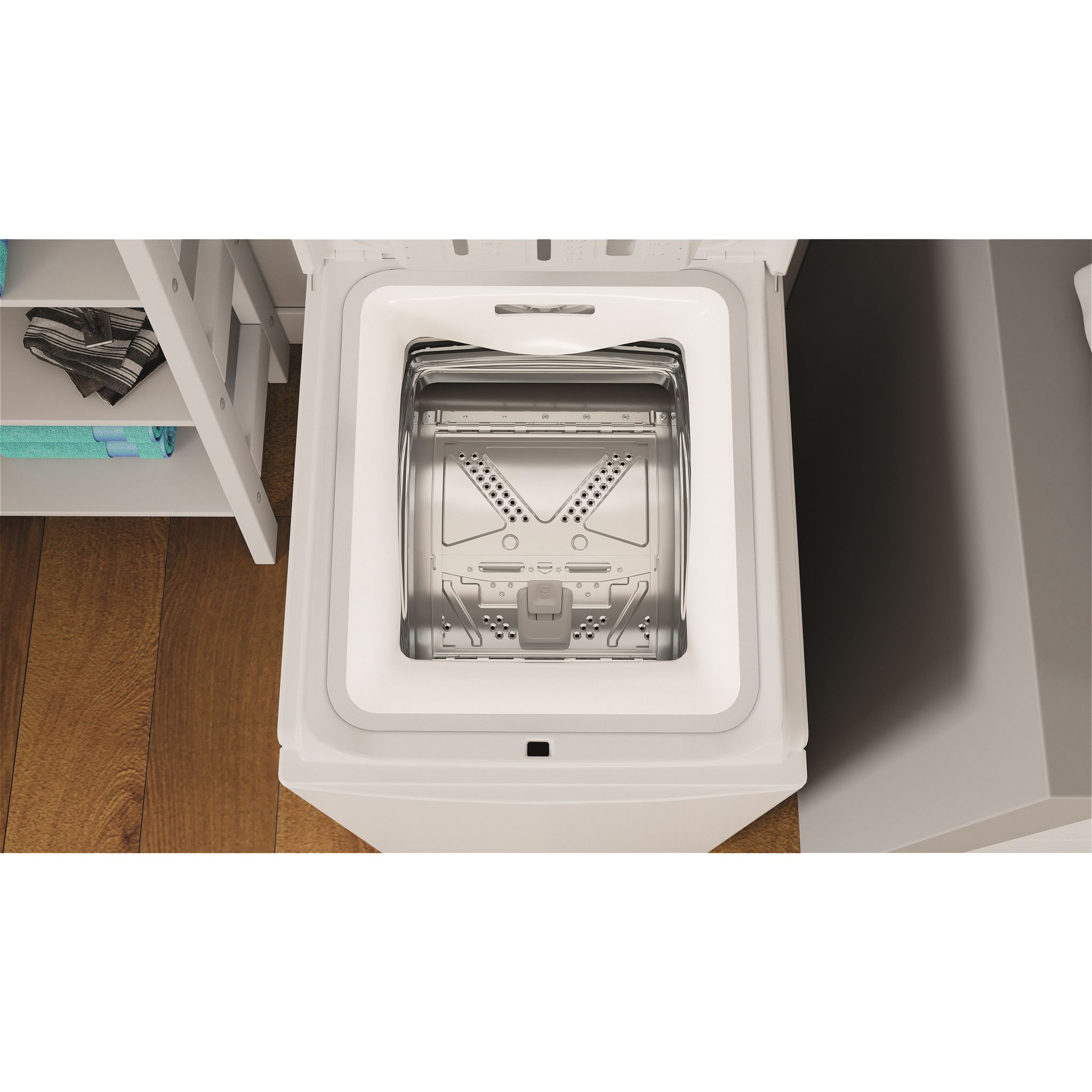 Voir la diapositive 7 : INDESIT Lave linge top BTW50400FR, 5 kg, 1000 T/min, C