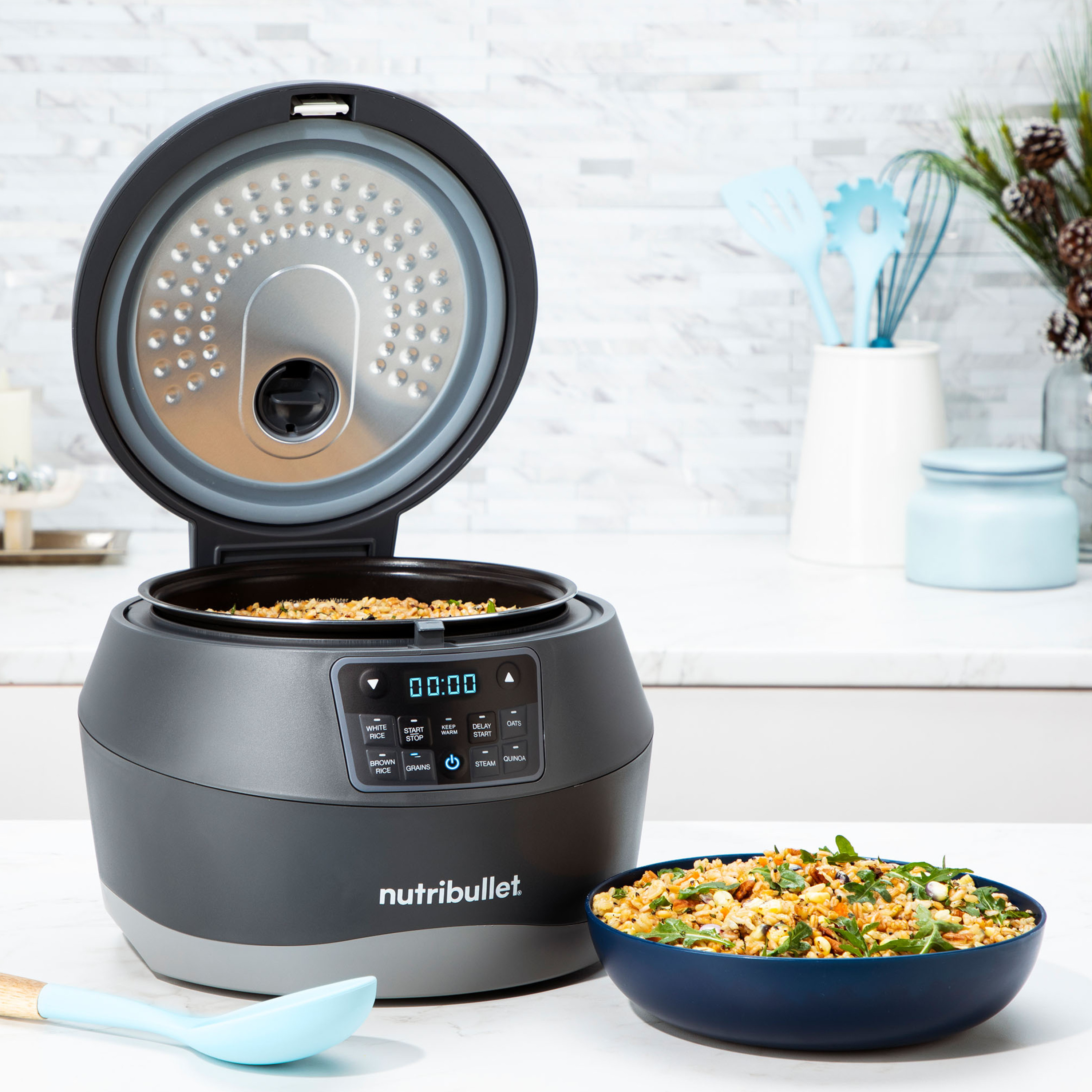 Voir la diapositive 8 : NUTRIBULLET Cuiseur à riz NBR605DG - Gris