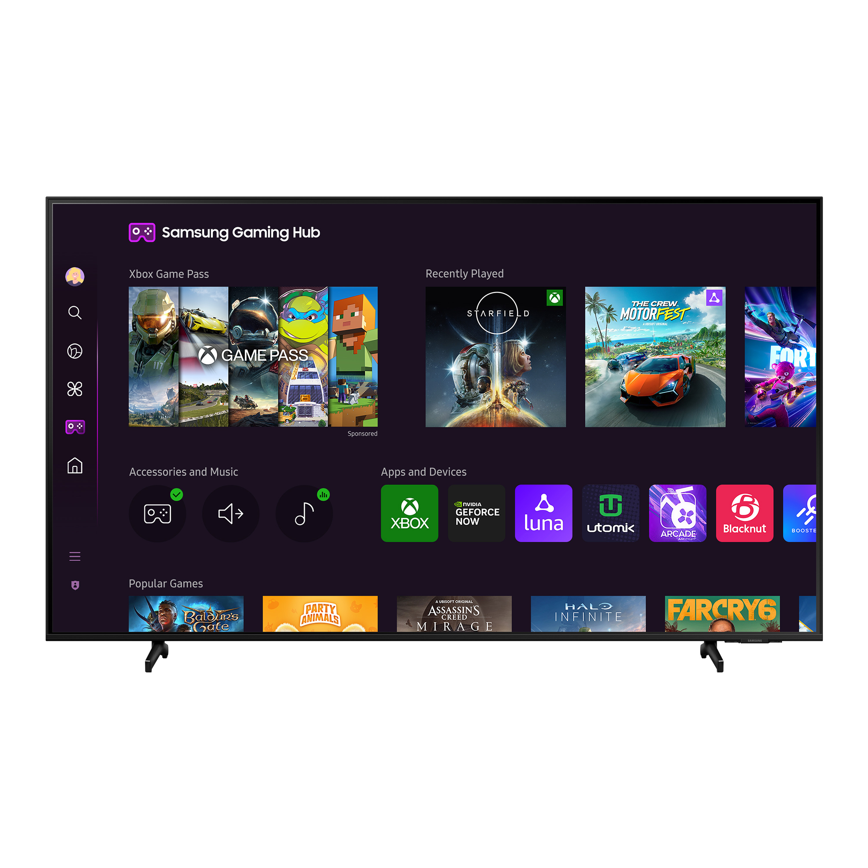 Voir la diapositive 2 : SAMSUNG TV Crystal UHD 43DU8005 2024