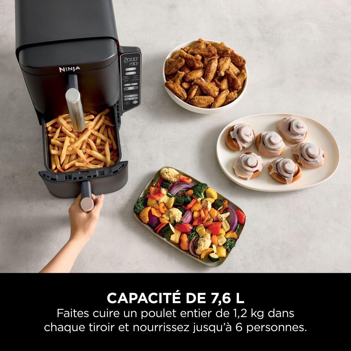 NINJA Friteuse sans huile à air chaud SL300EU - Noir