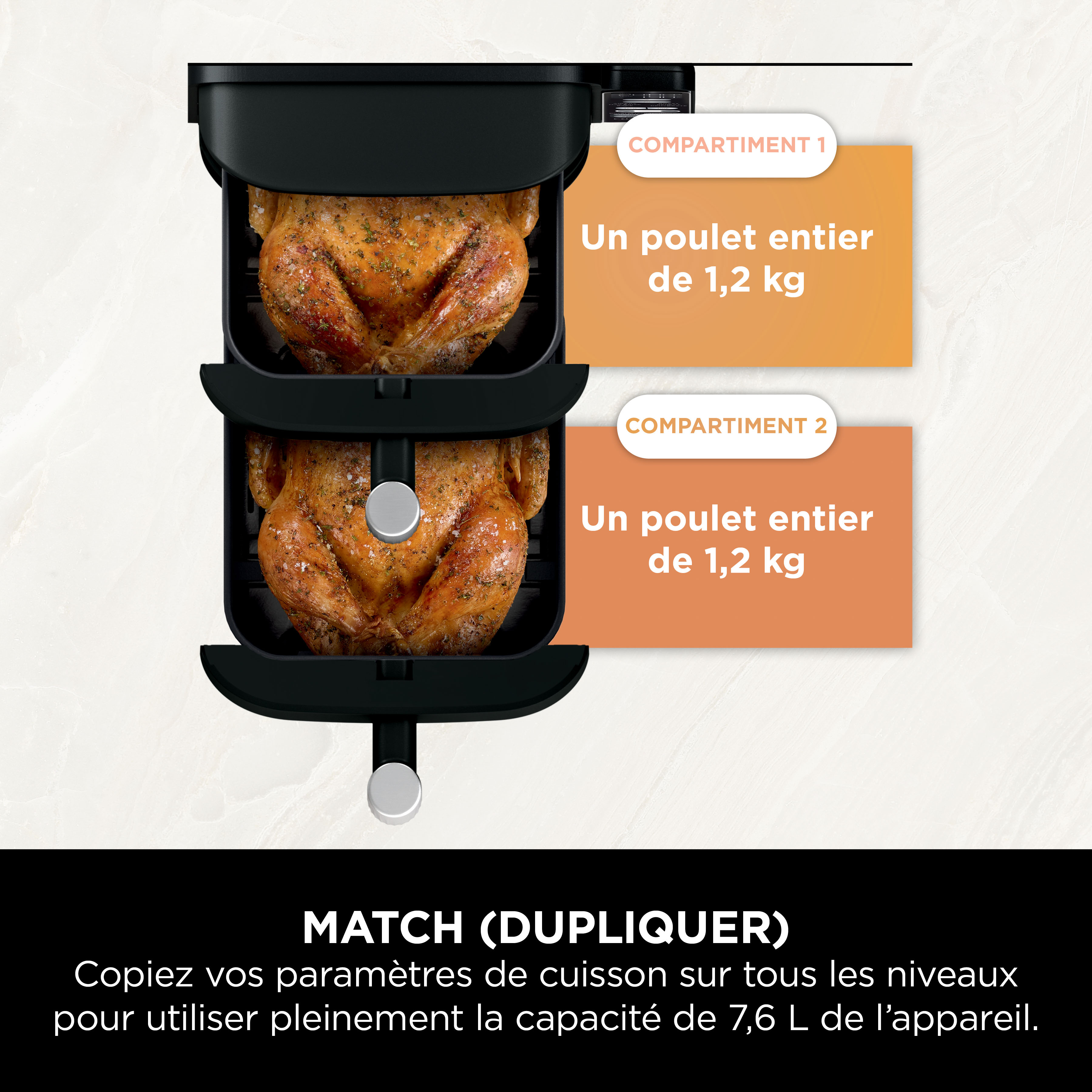 Voir la diapositive 10 : NINJA Friteuse sans huile à air chaud SL300EU - Noir