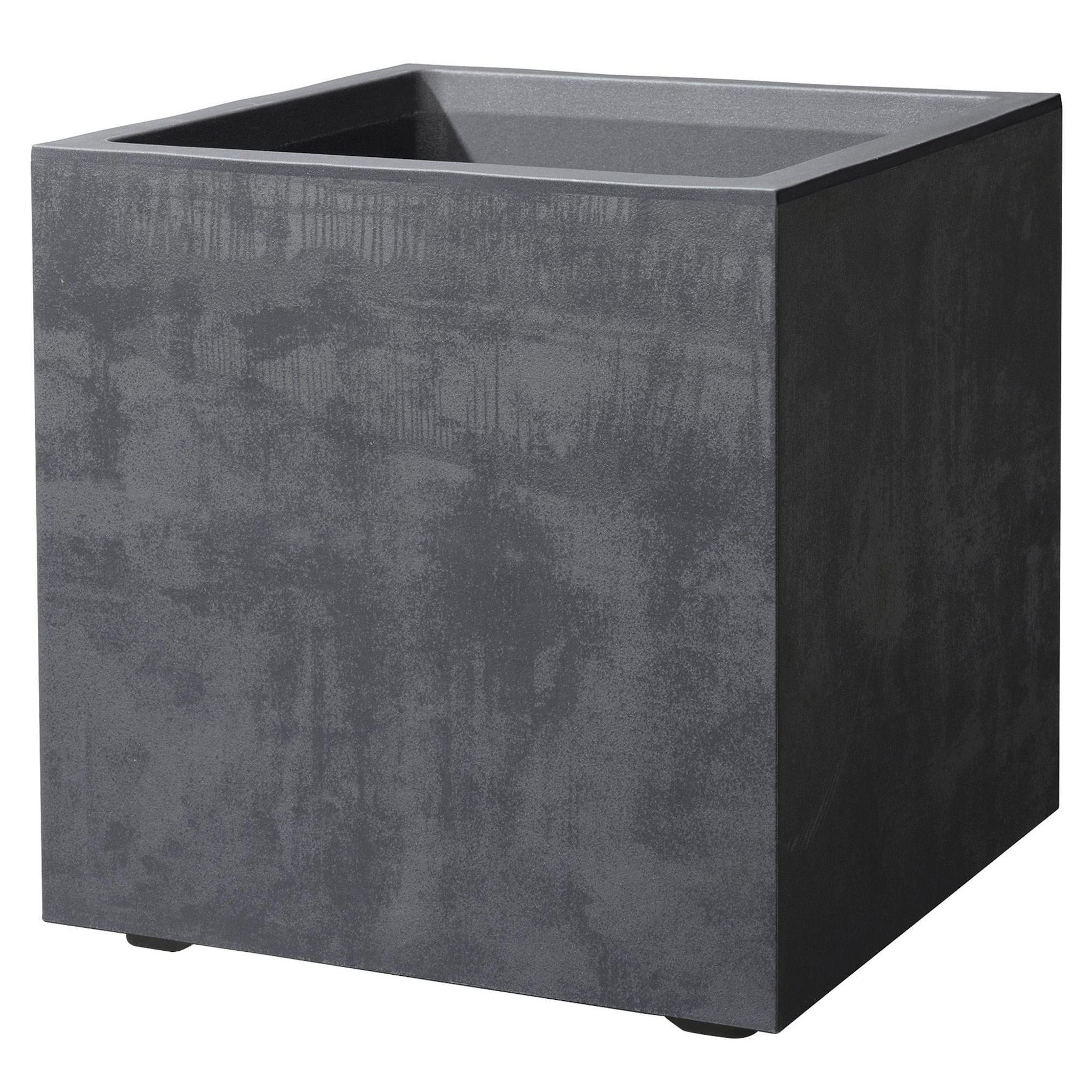 DEROMA Pot terre cuite cubo millennium 39 cm anthracite