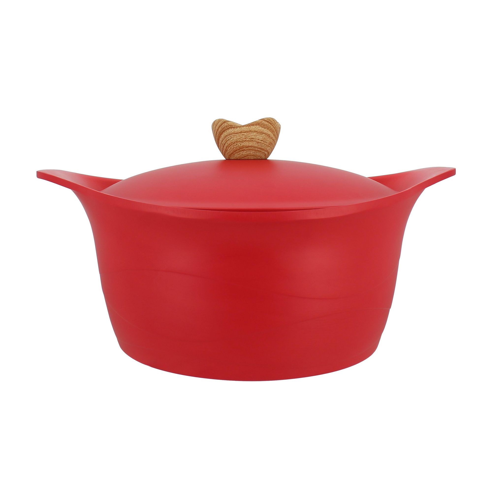 Voir la diapositive 1 : MENASTYL Cocotte en fonte d'aluminium 6 L 28 cm tous feux dont induction rouge