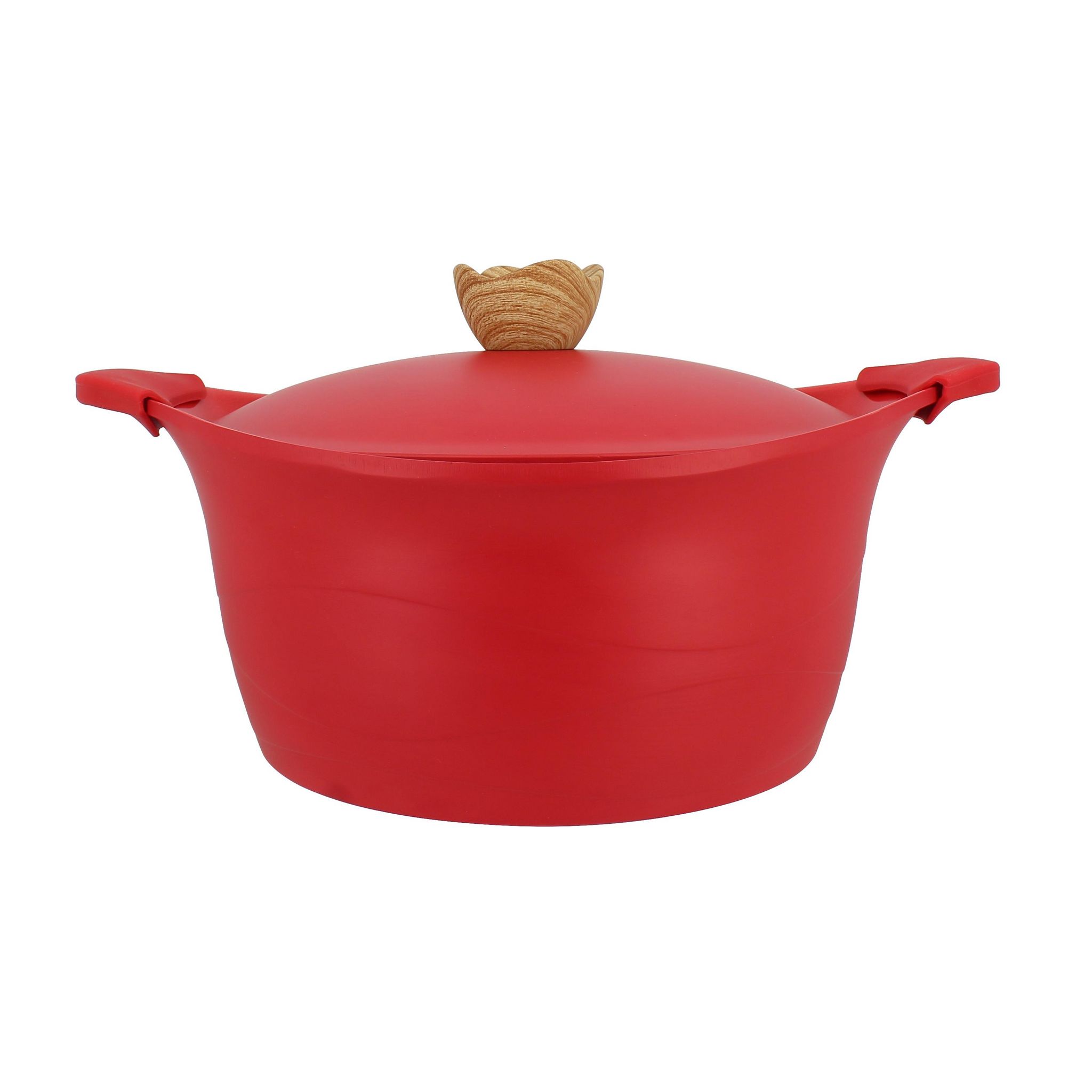 Voir la diapositive 3 : MENASTYL Cocotte en fonte d'aluminium 6 L 28 cm tous feux dont induction rouge