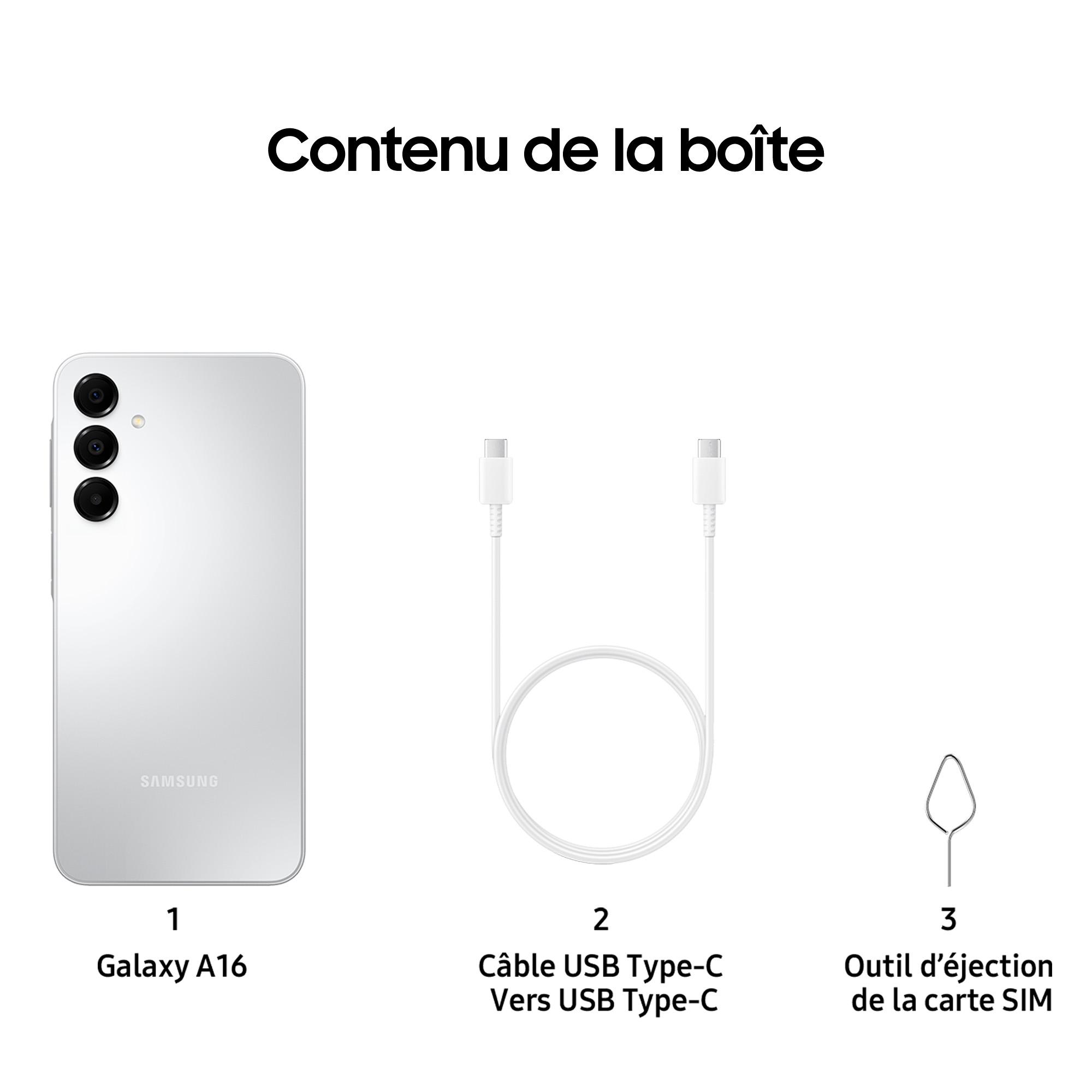 Voir la diapositive 5 : SAMSUNG Galaxy A16 4G 128Go - Gris