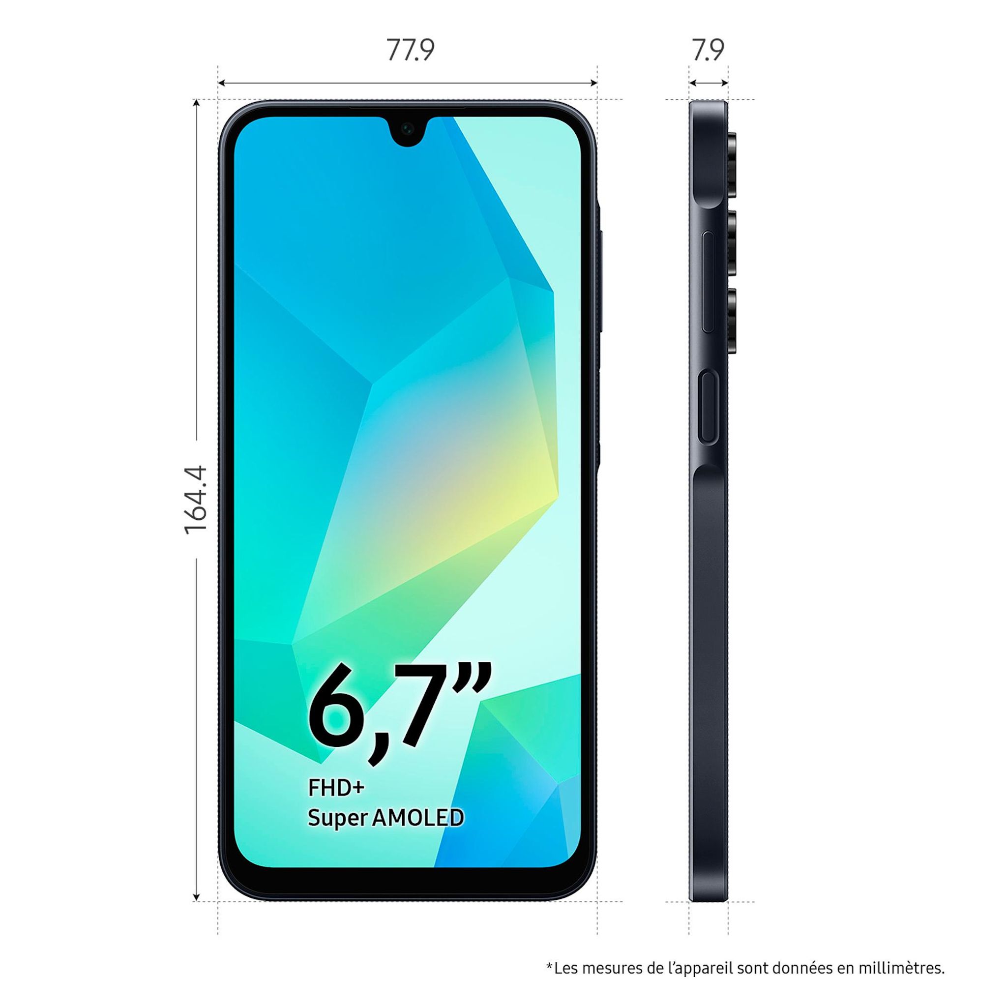 Voir la diapositive 3 : SAMSUNG Galaxy A16 4G 128Go - Bleu Nuit