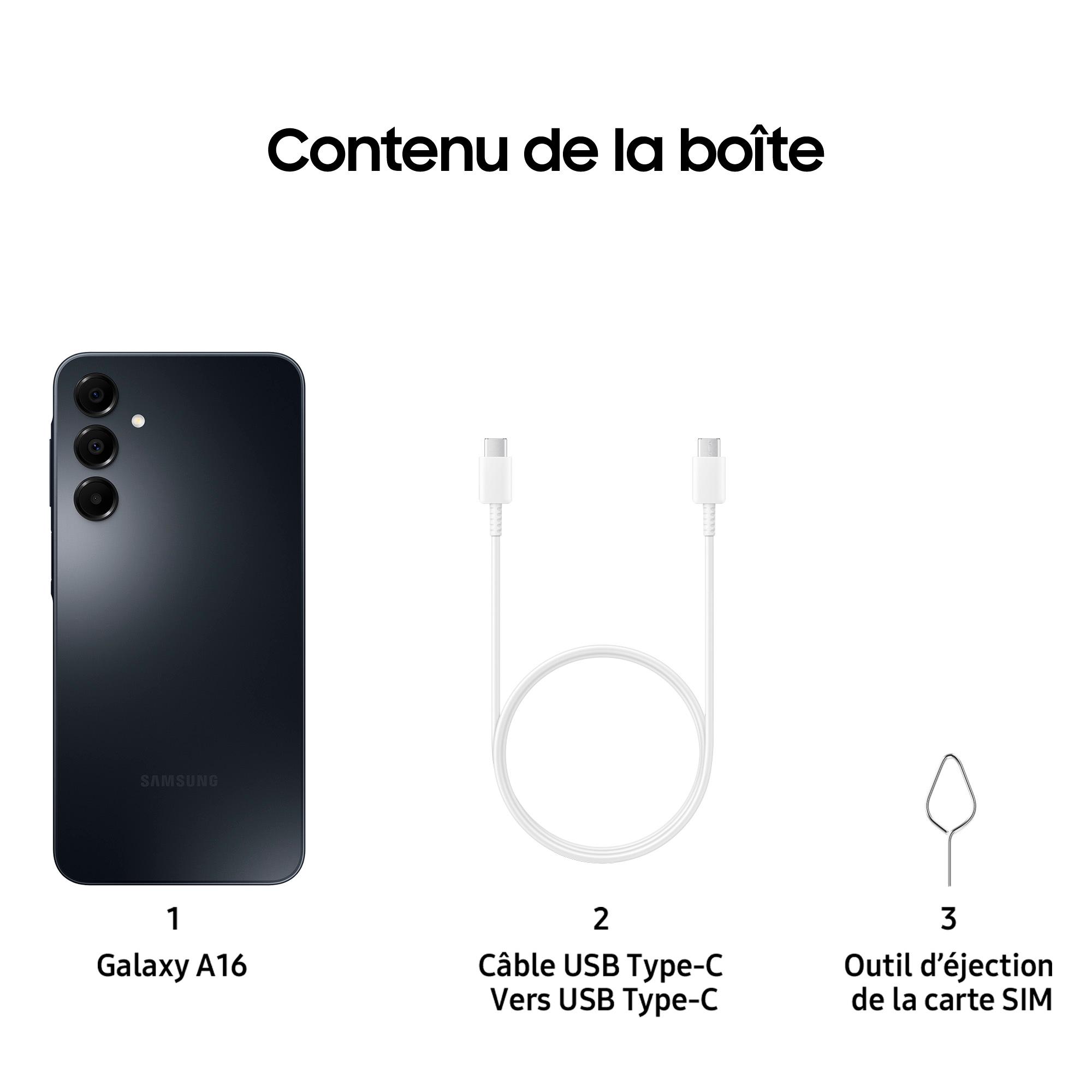 Voir la diapositive 4 : SAMSUNG Galaxy A16 4G 128Go - Bleu Nuit