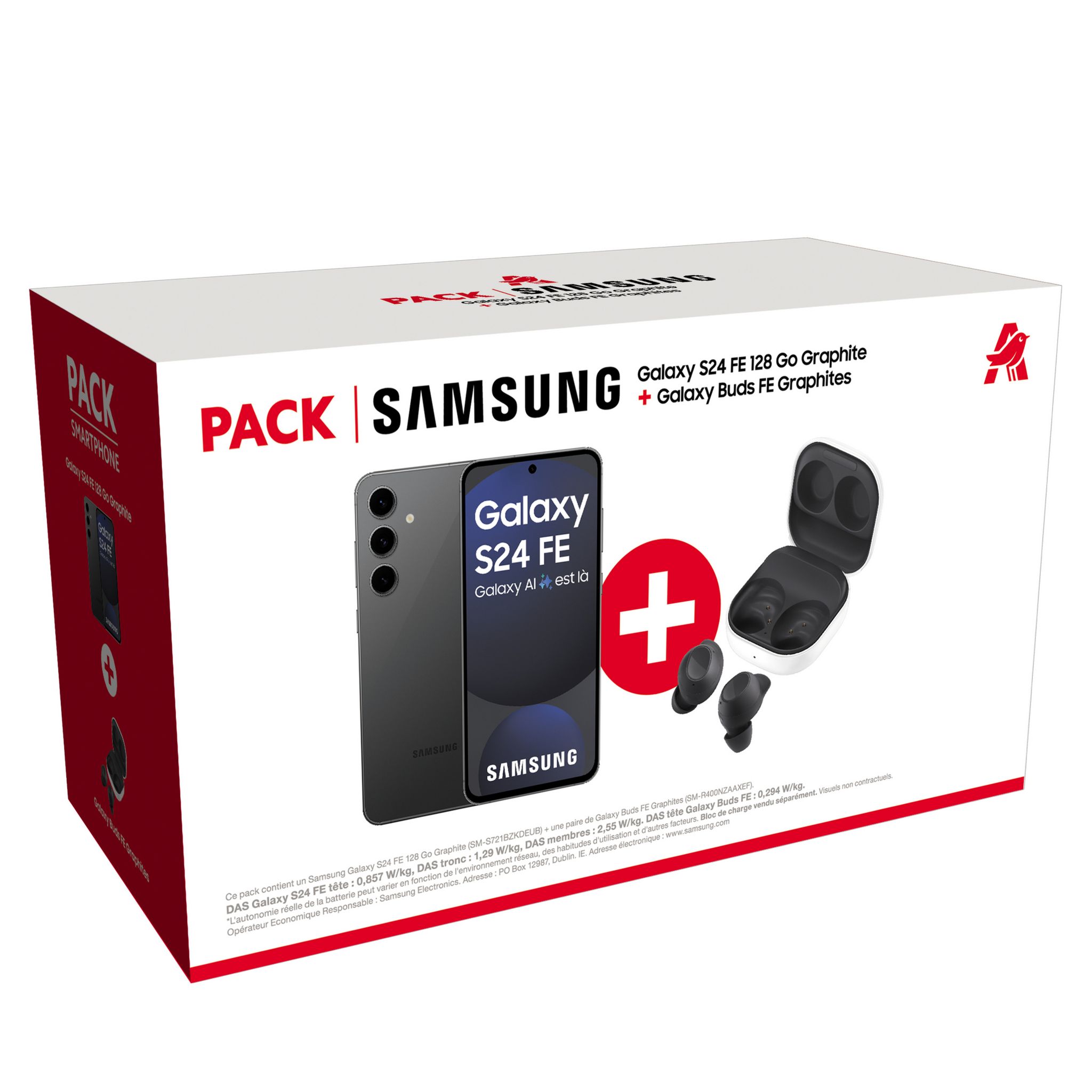 Voir la diapositive 2 : SAMSUNG Pack Galaxy S24FE 128Go + Galaxy Buds FE Graphites