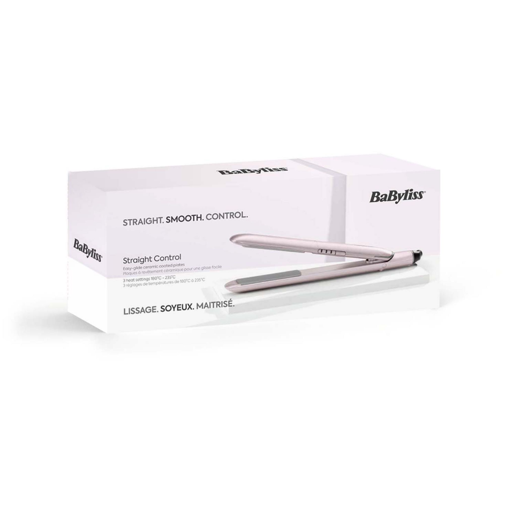 Voir la diapositive 2 : BABYLISS Lisseur ST2565E - Rose