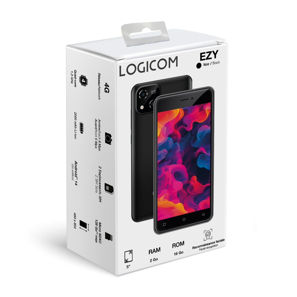 LOGICOM EZY 16Go - Noir