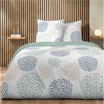 Parure housse de couette en coton 57 fils imprimé KINDU
